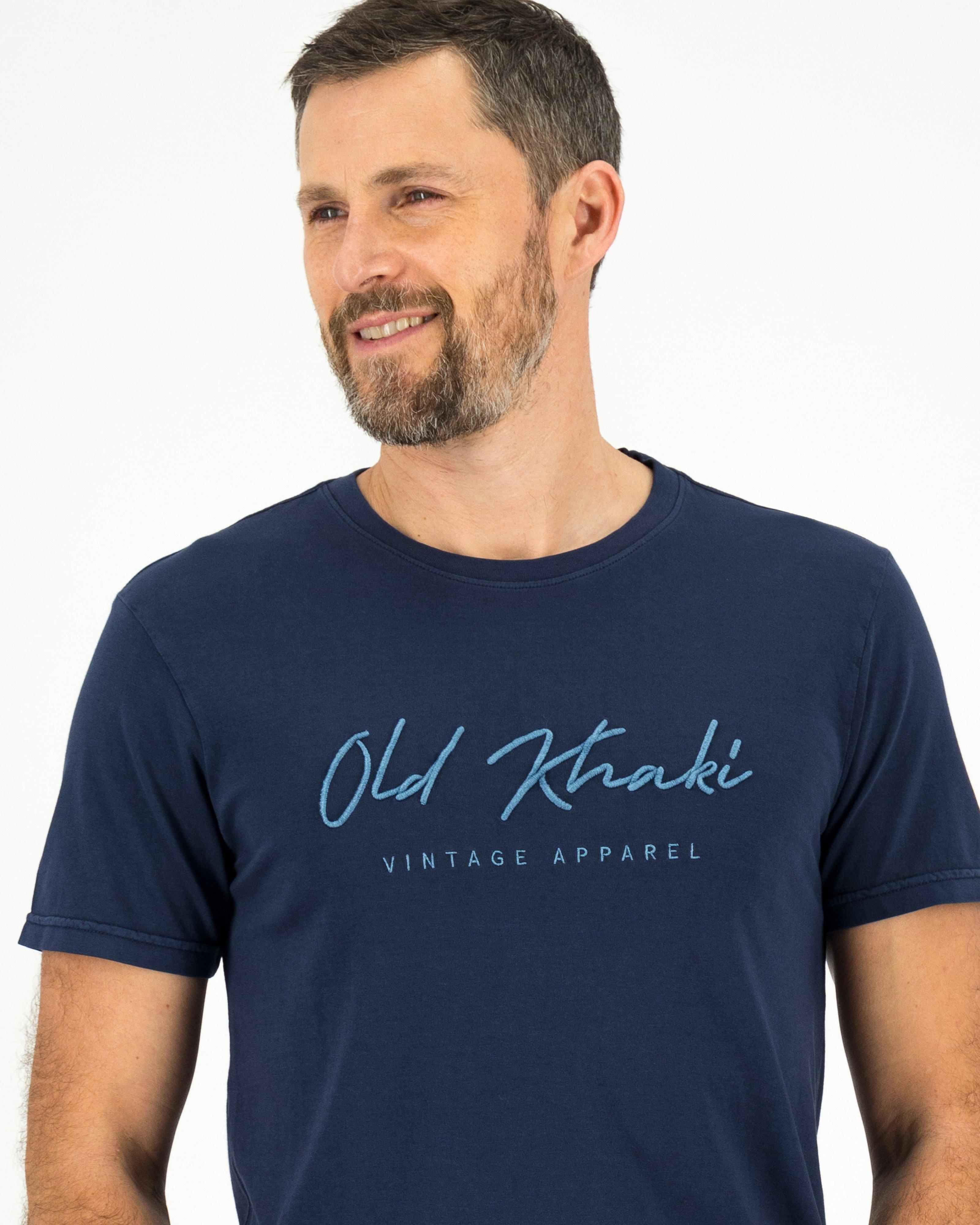 Old Khaki Men’s Marcus Embroidered T-shirt -  Navy