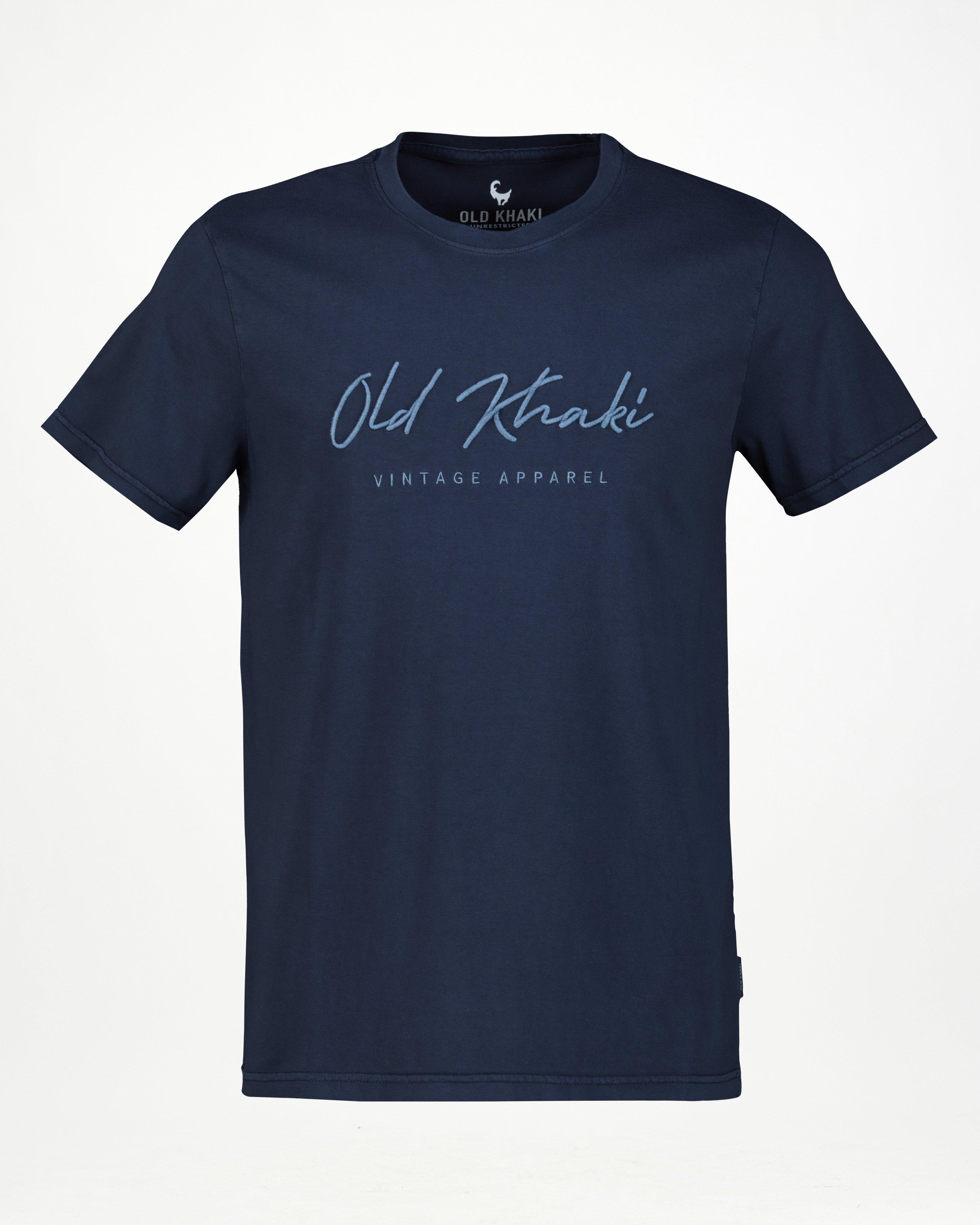 Old Khaki Men’s Marcus Embroidered T-shirt -  Navy