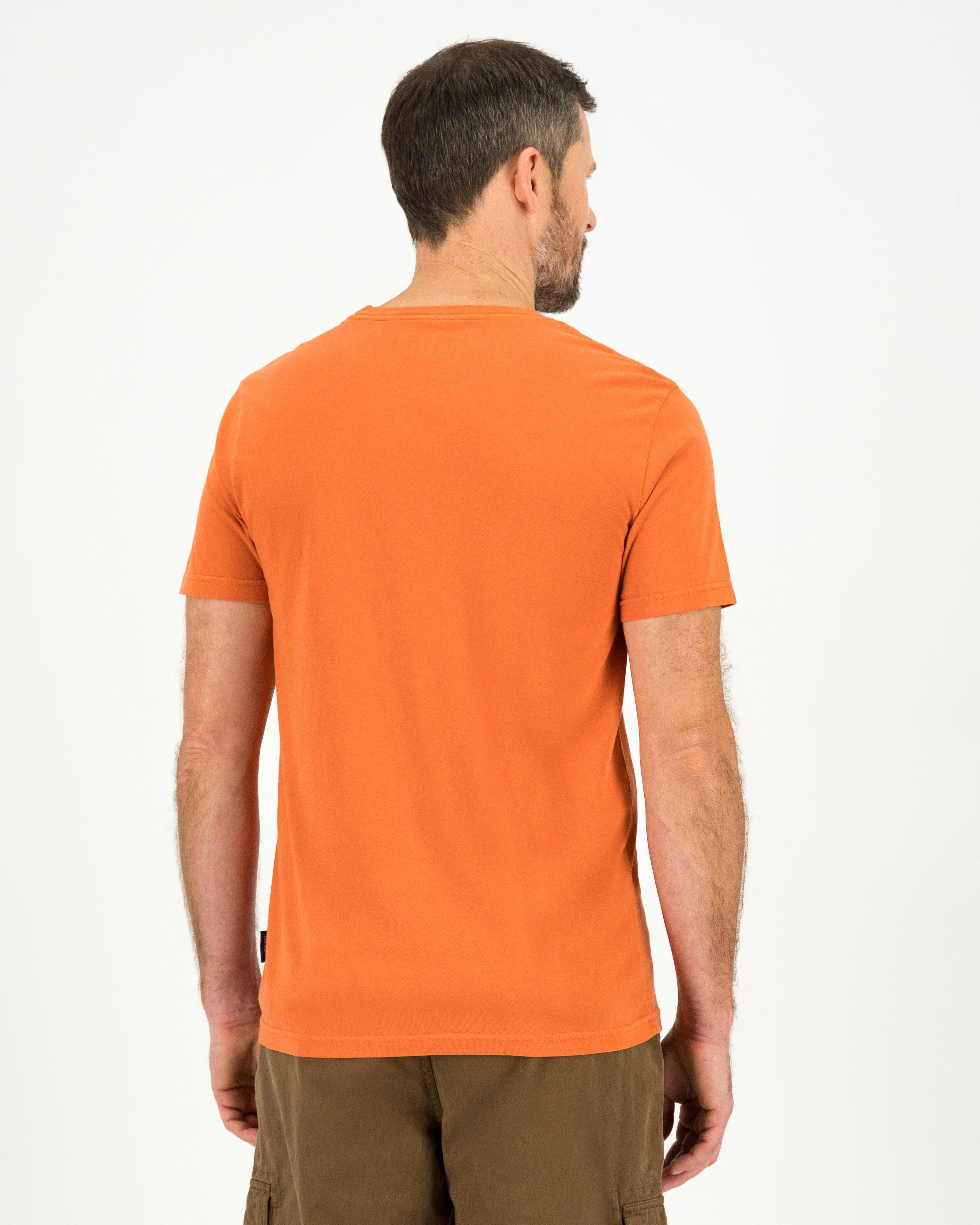 Old Khaki Men’s Marcus Embroidered T-shirt -  Orange