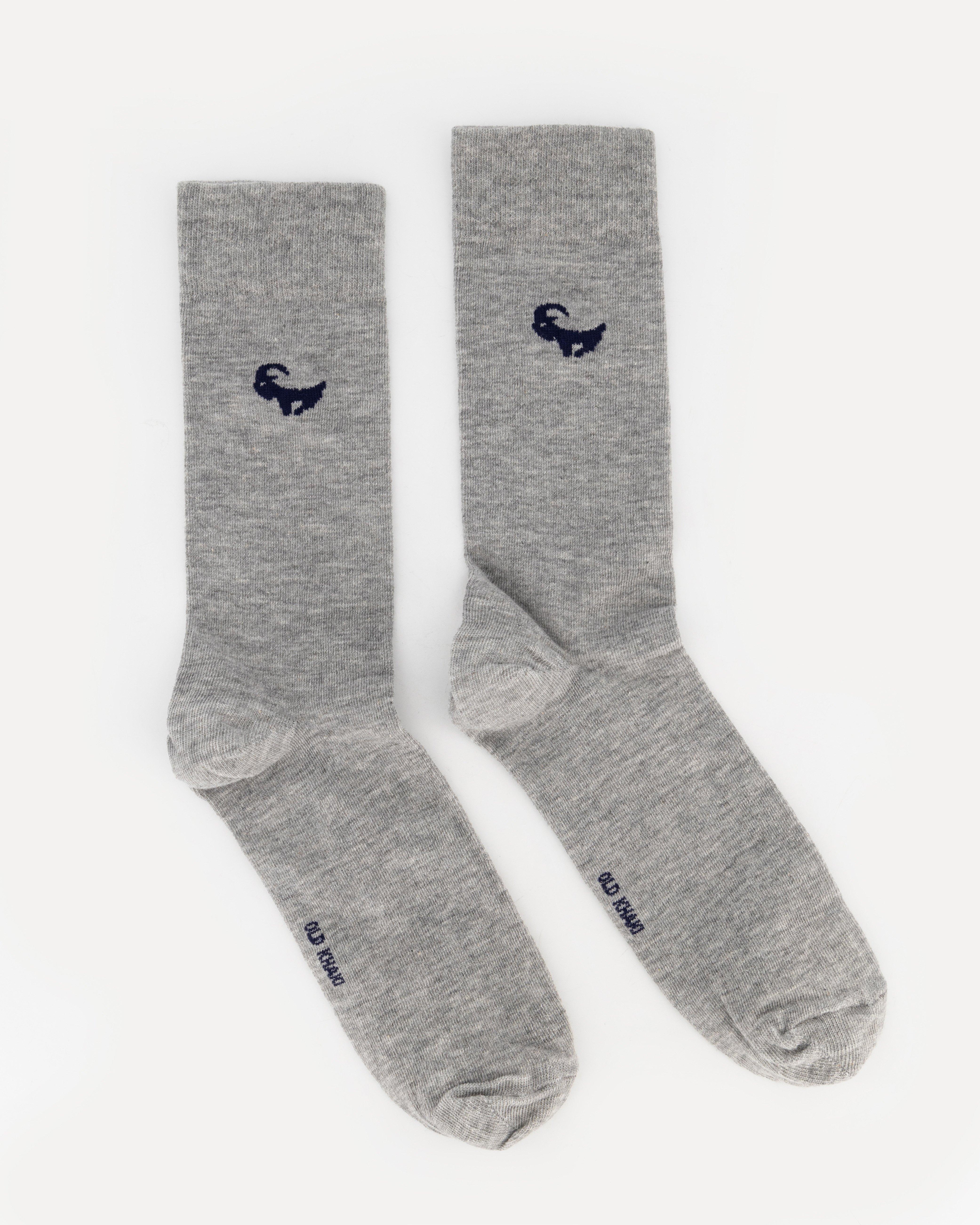 Men's 2-Pack Finn Branded Socks -  Grey