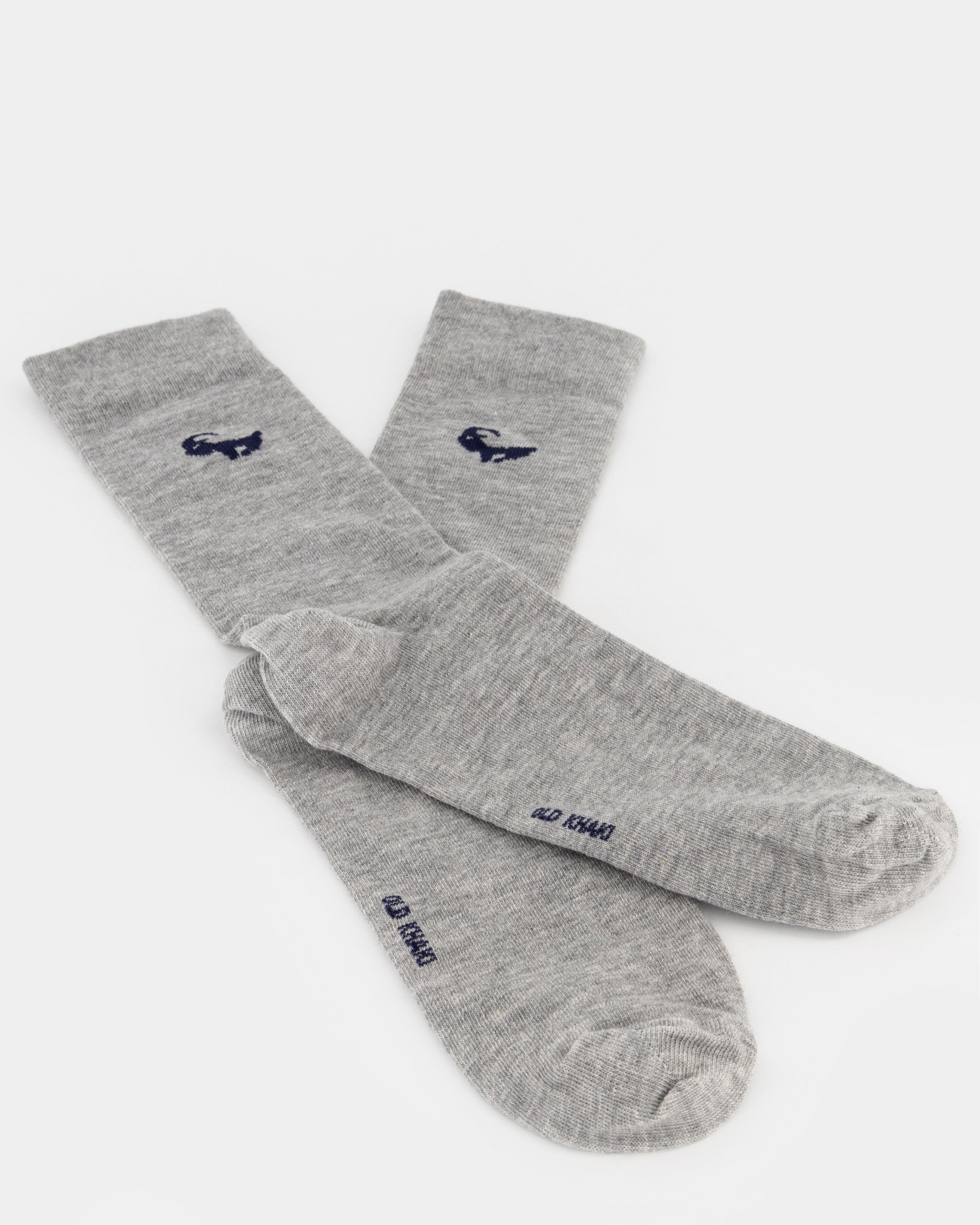 Men's 2-Pack Finn Branded Socks -  Grey