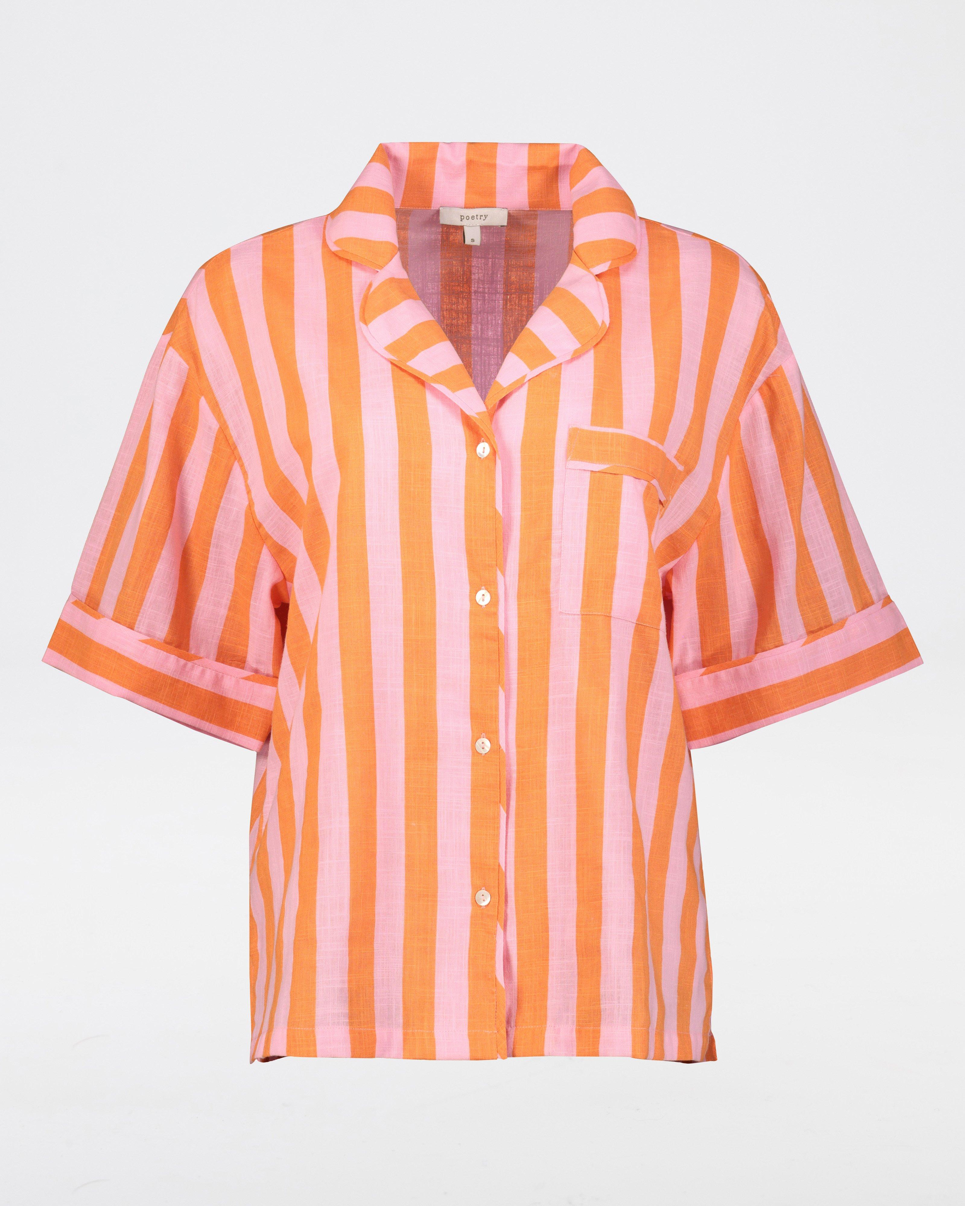 Lawrie Stripe Sleep Set -  Coral