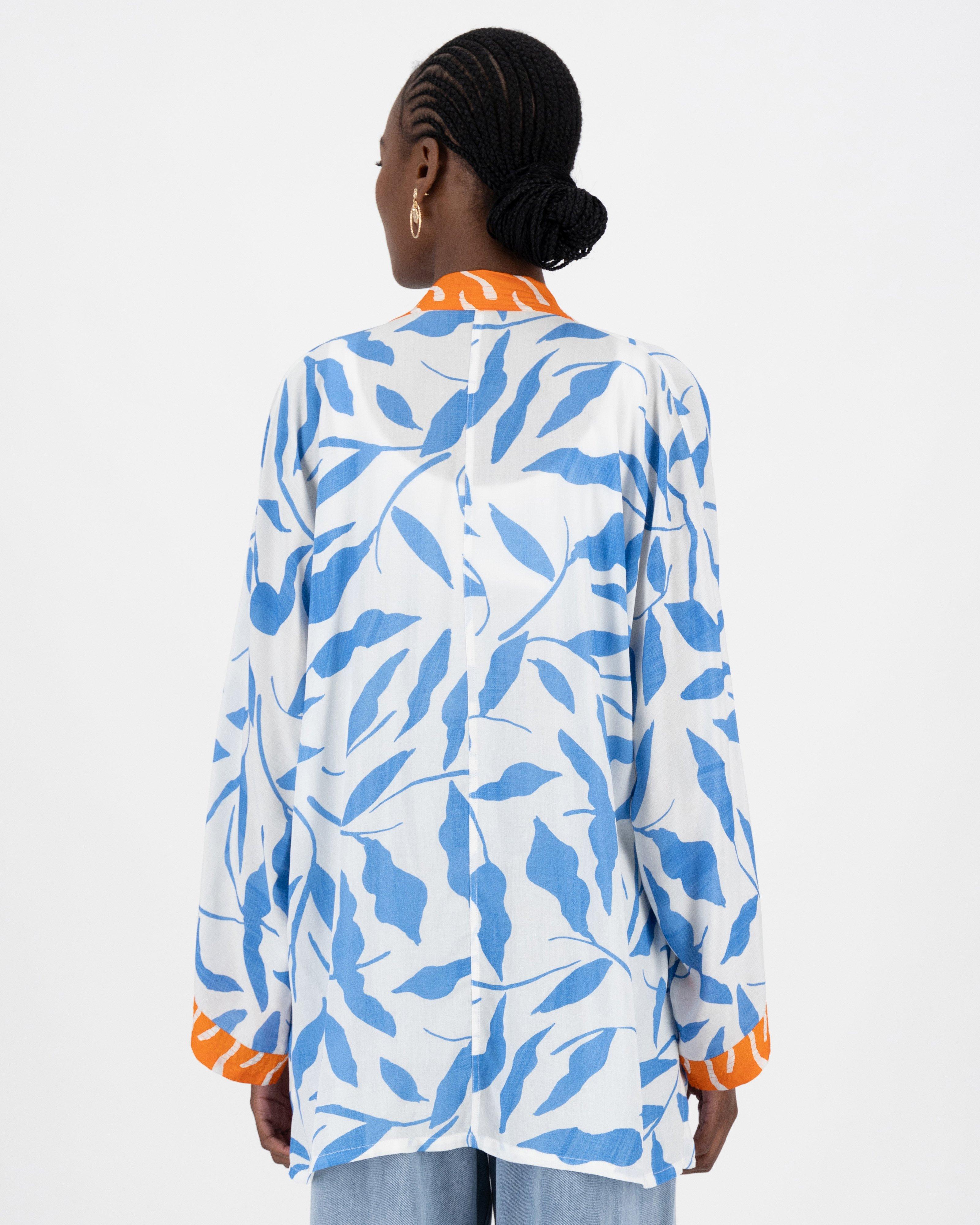 Nalani Printed Kimono -  Blue