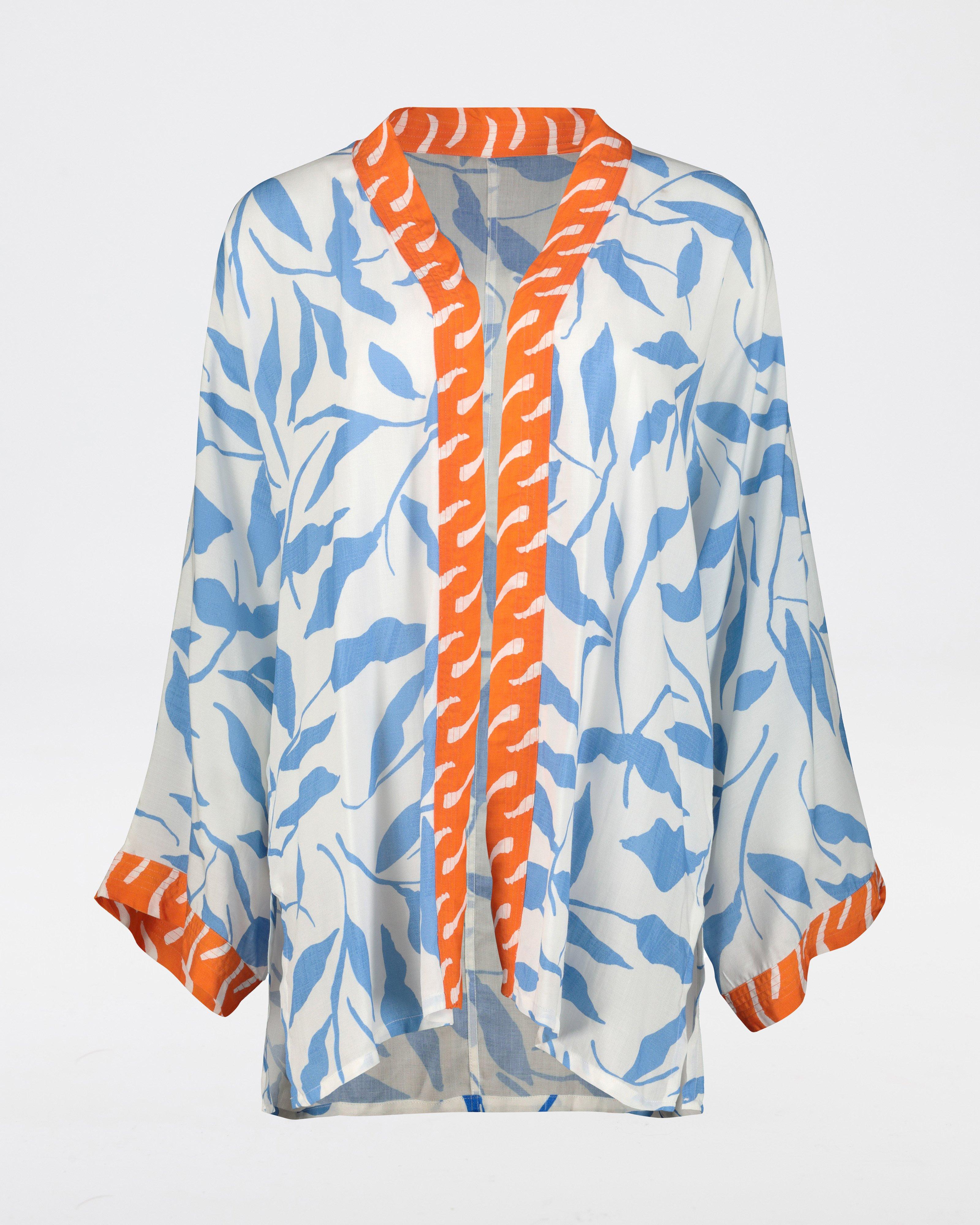 Nalani Printed Kimono -  Blue