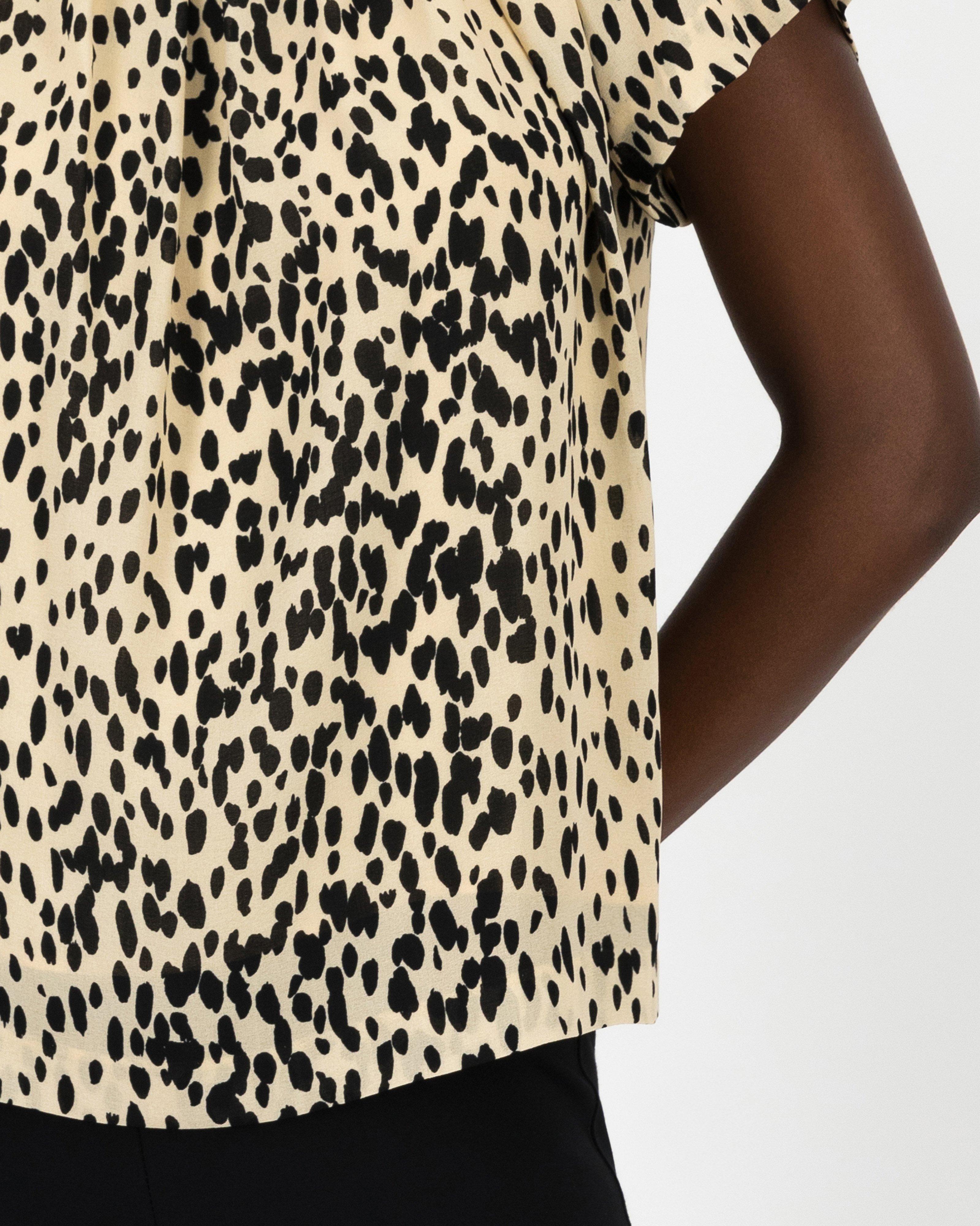 Sylvie Printed Short Sleeve Blouse -  Assorted