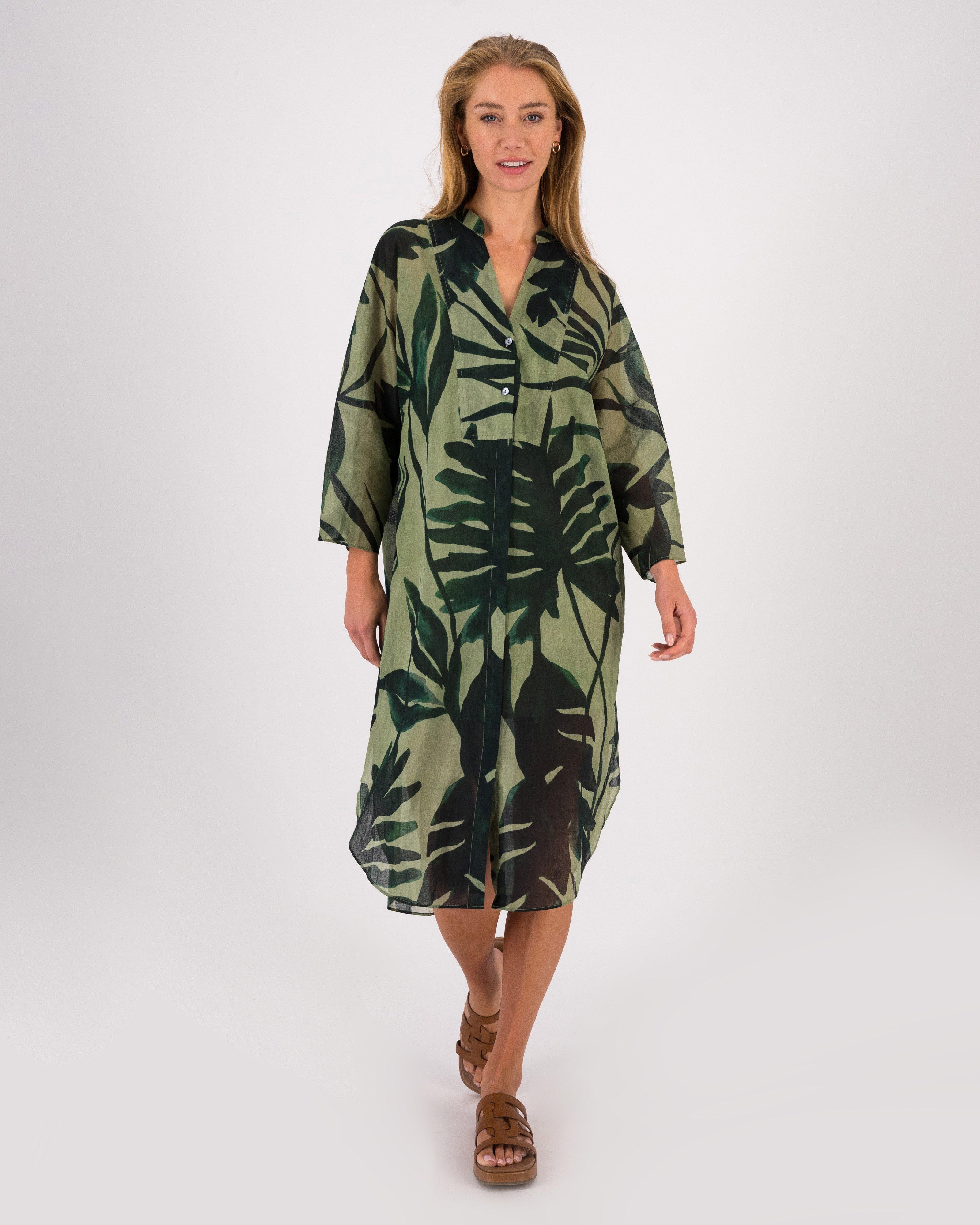 Mylah Tropical Kaftan -  Green