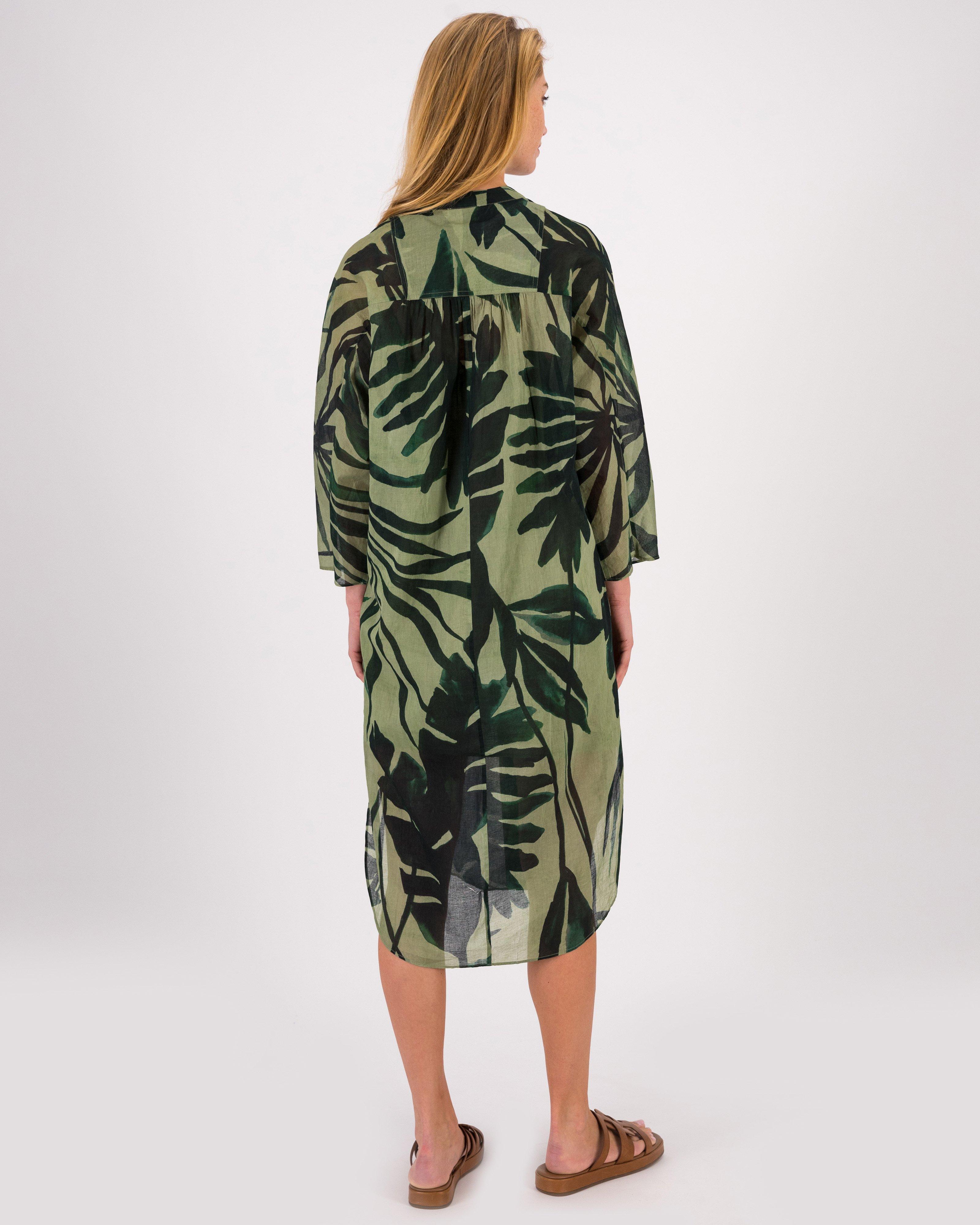 Mylah Tropical Kaftan -  Green