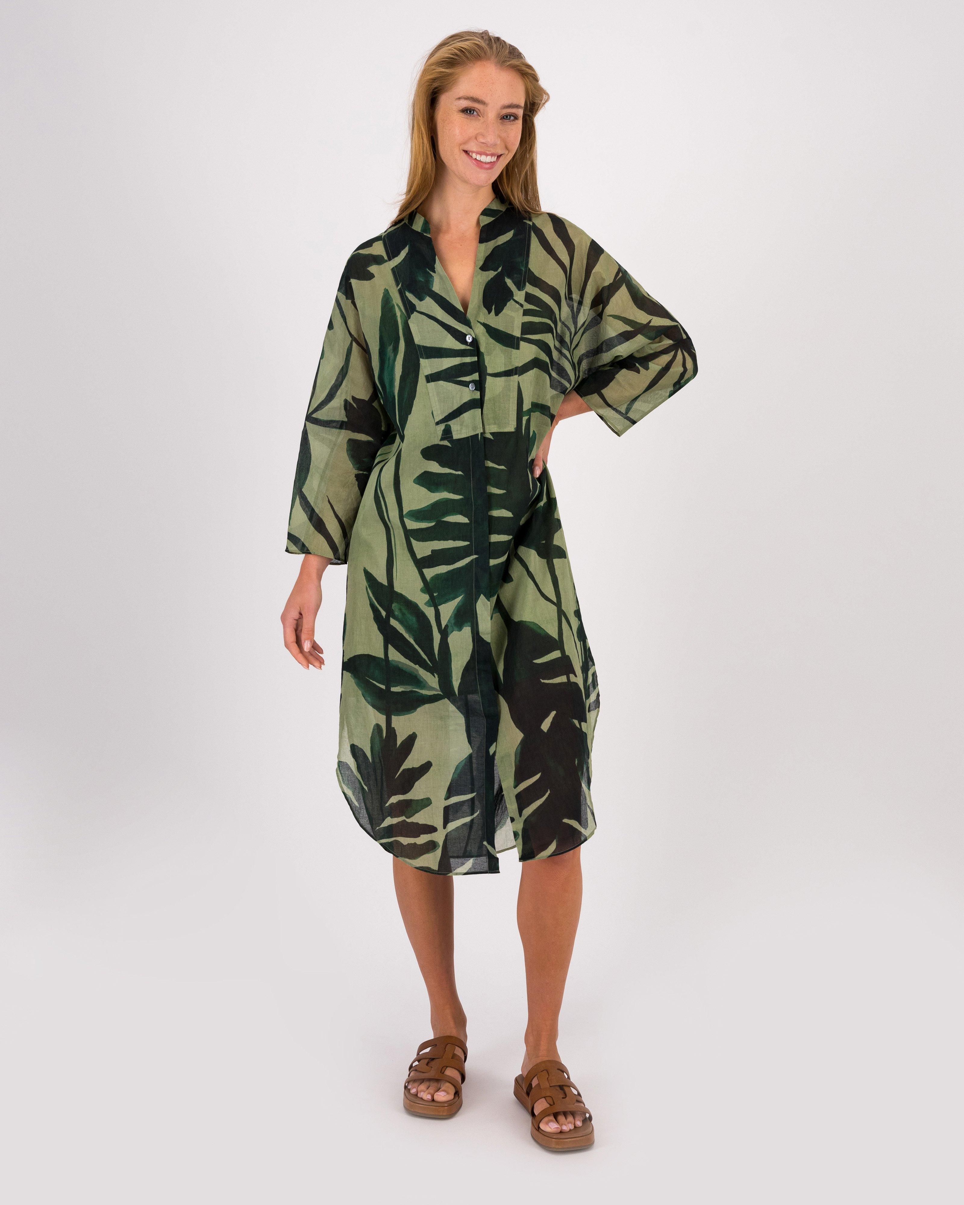 Mylah Tropical Kaftan -  Green