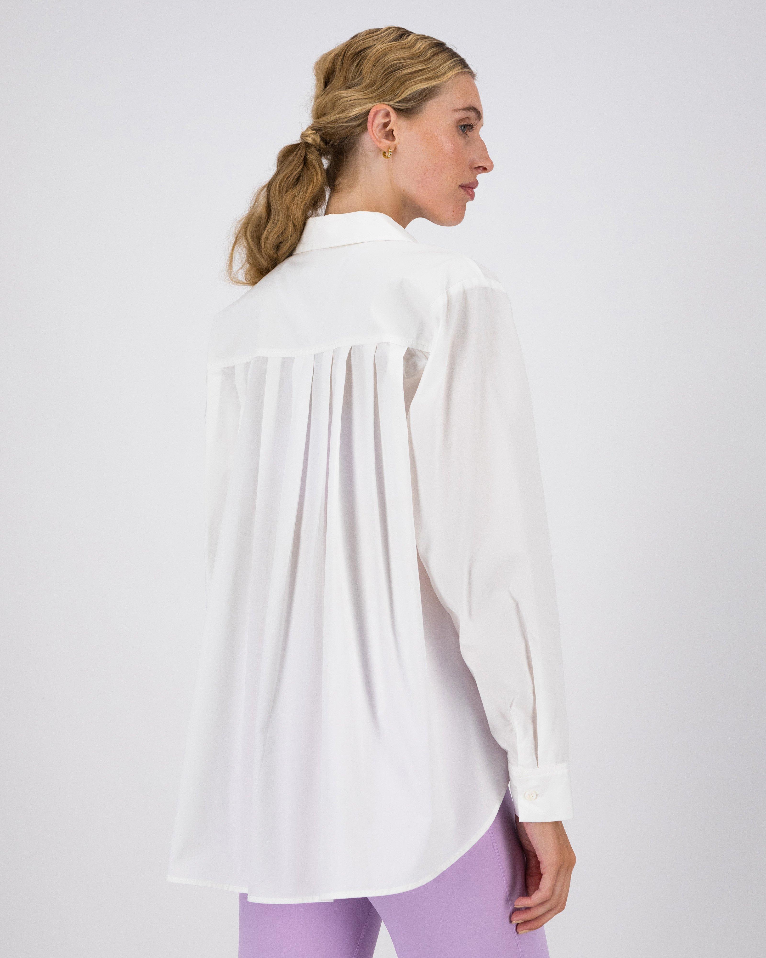 Abelina Oversized Poplin Shirt -  White