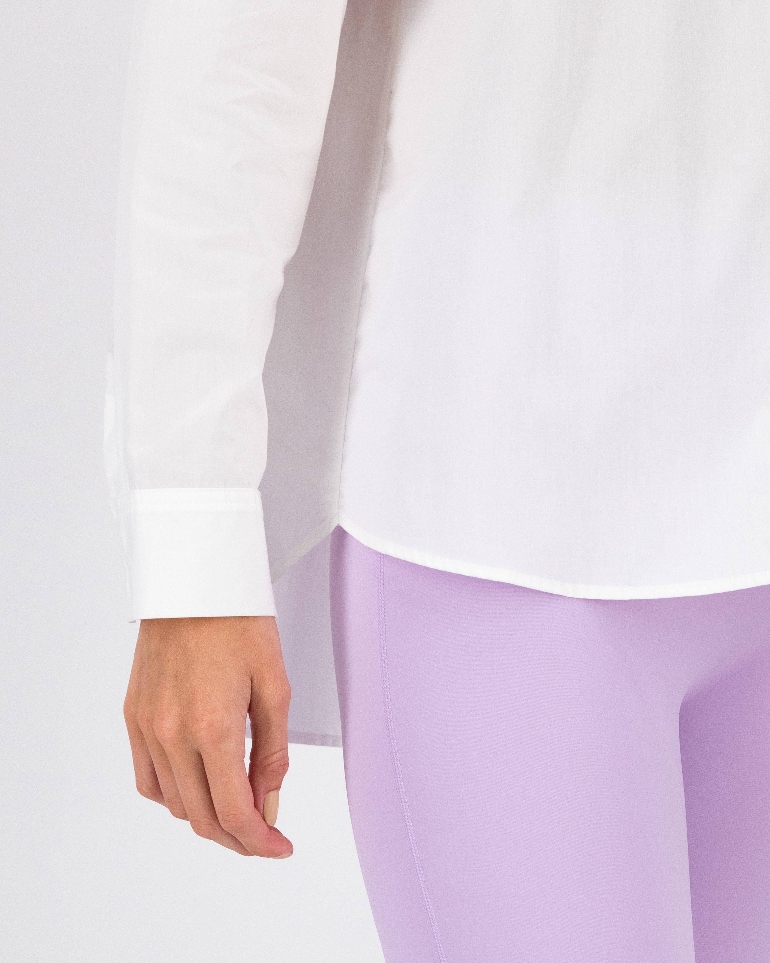 Abelina Oversized Poplin Shirt -  White