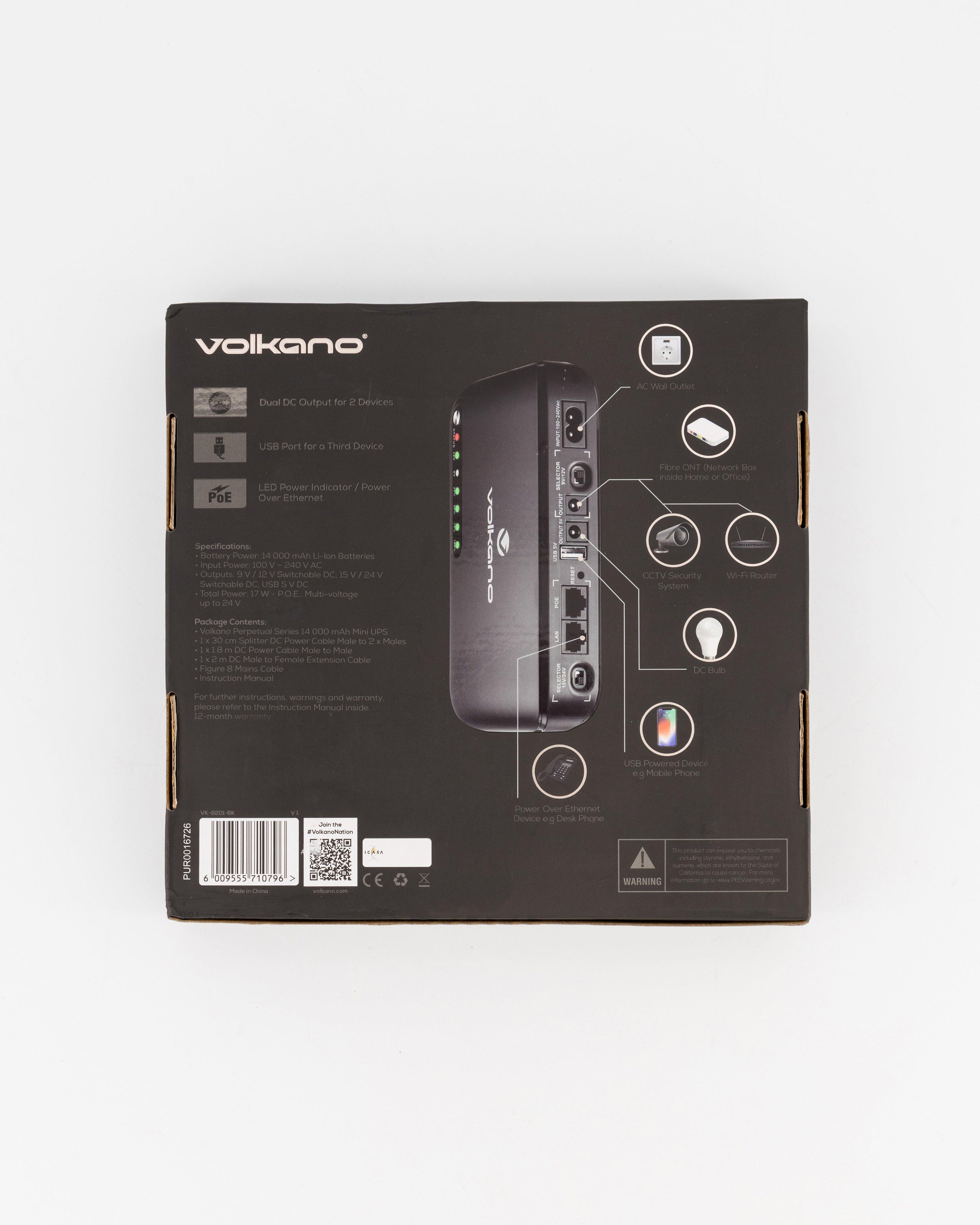 Volkano Perpetual Mini UPS -  Black