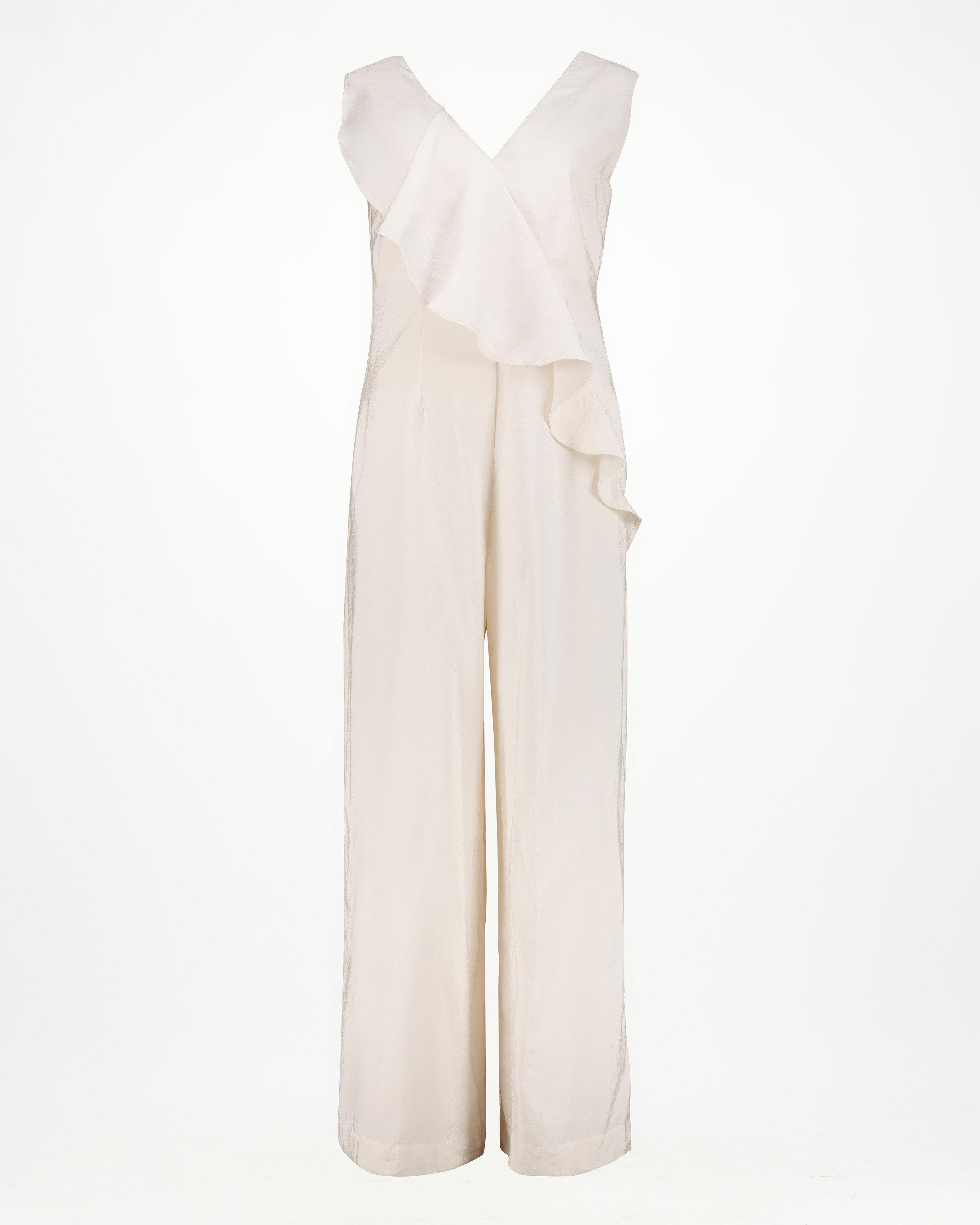 Bette Ruffle Jumpsuit -  Milk