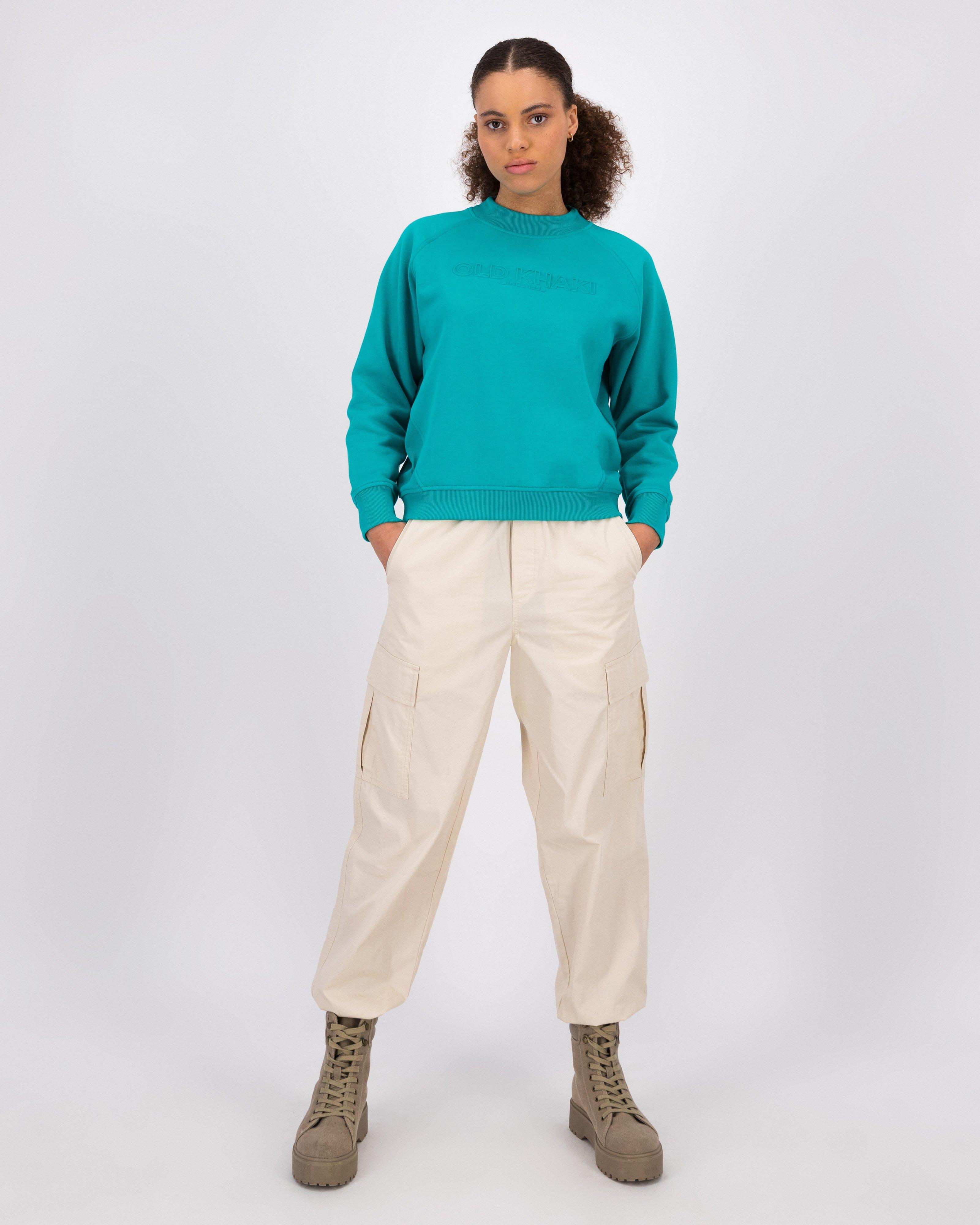 Women’s Cayla Embossed Sweat -  Aqua