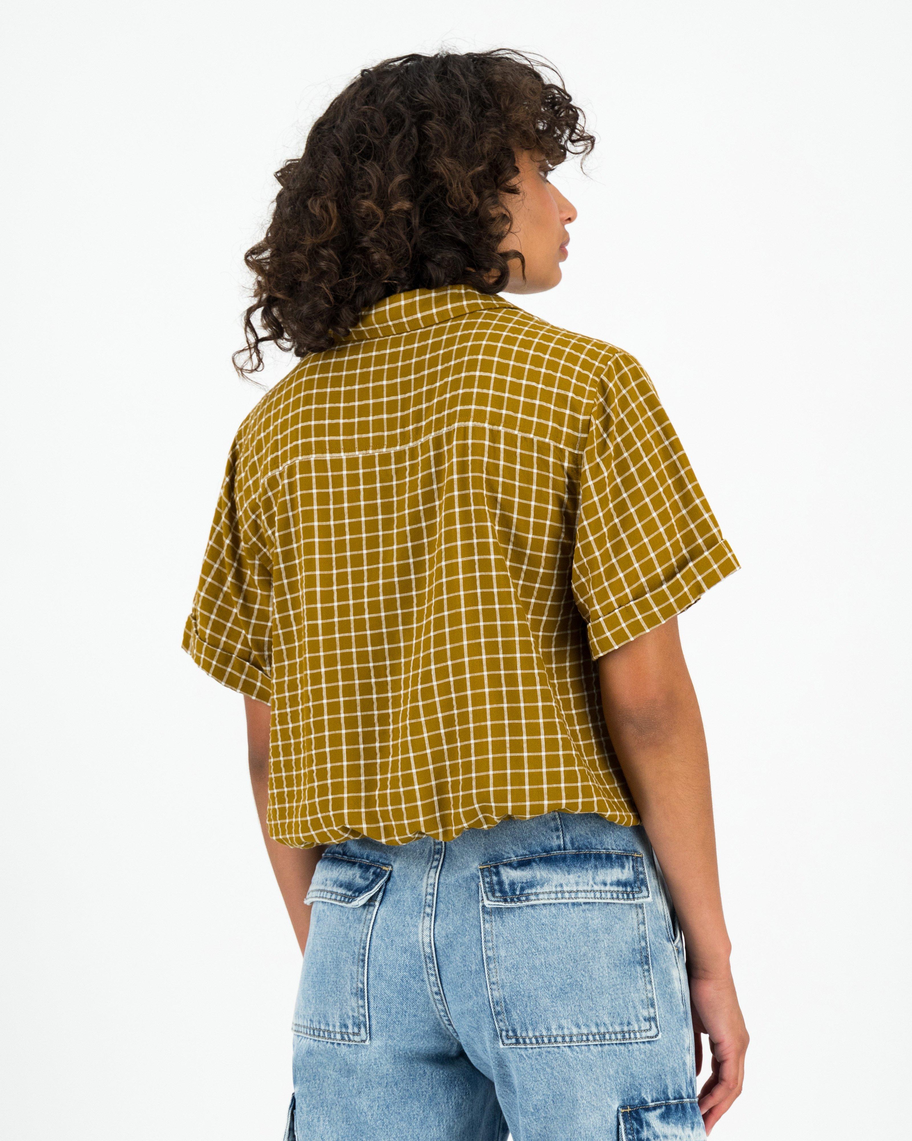 Women’s Penny Check Shirt -  Camel