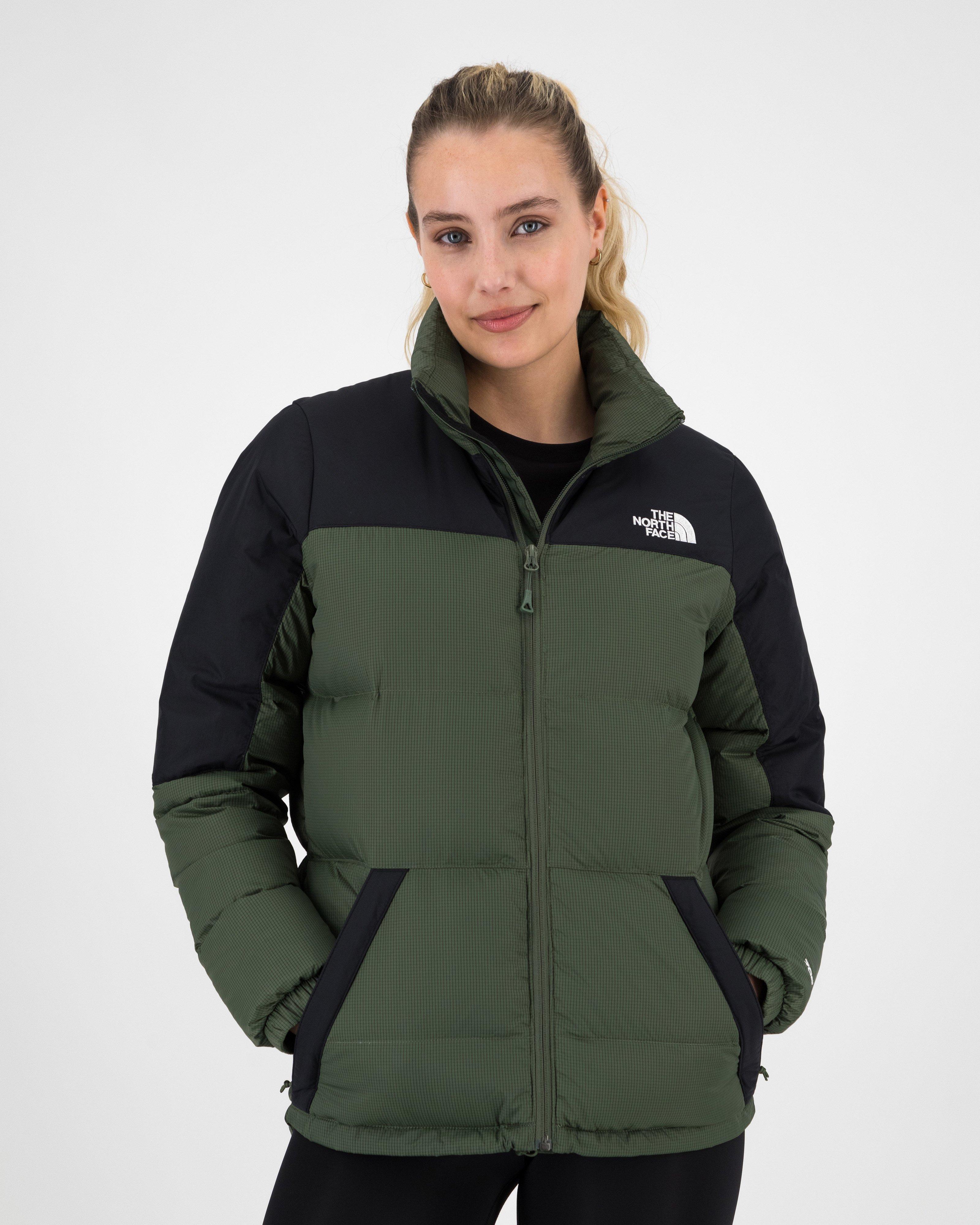 Green north face coat best sale