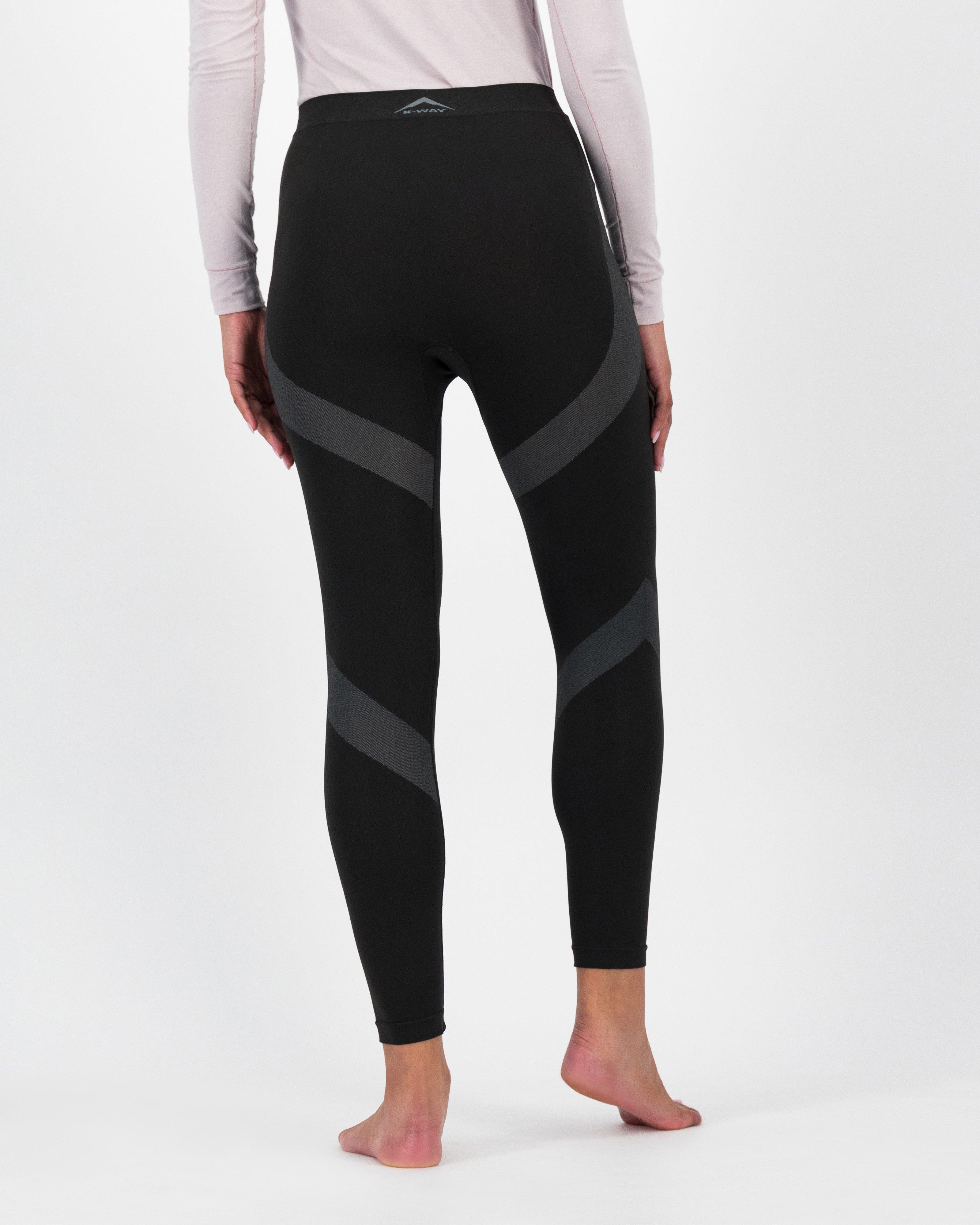 K-Way Women’s Bamboo Thermskin Baselayer Pants -  Black