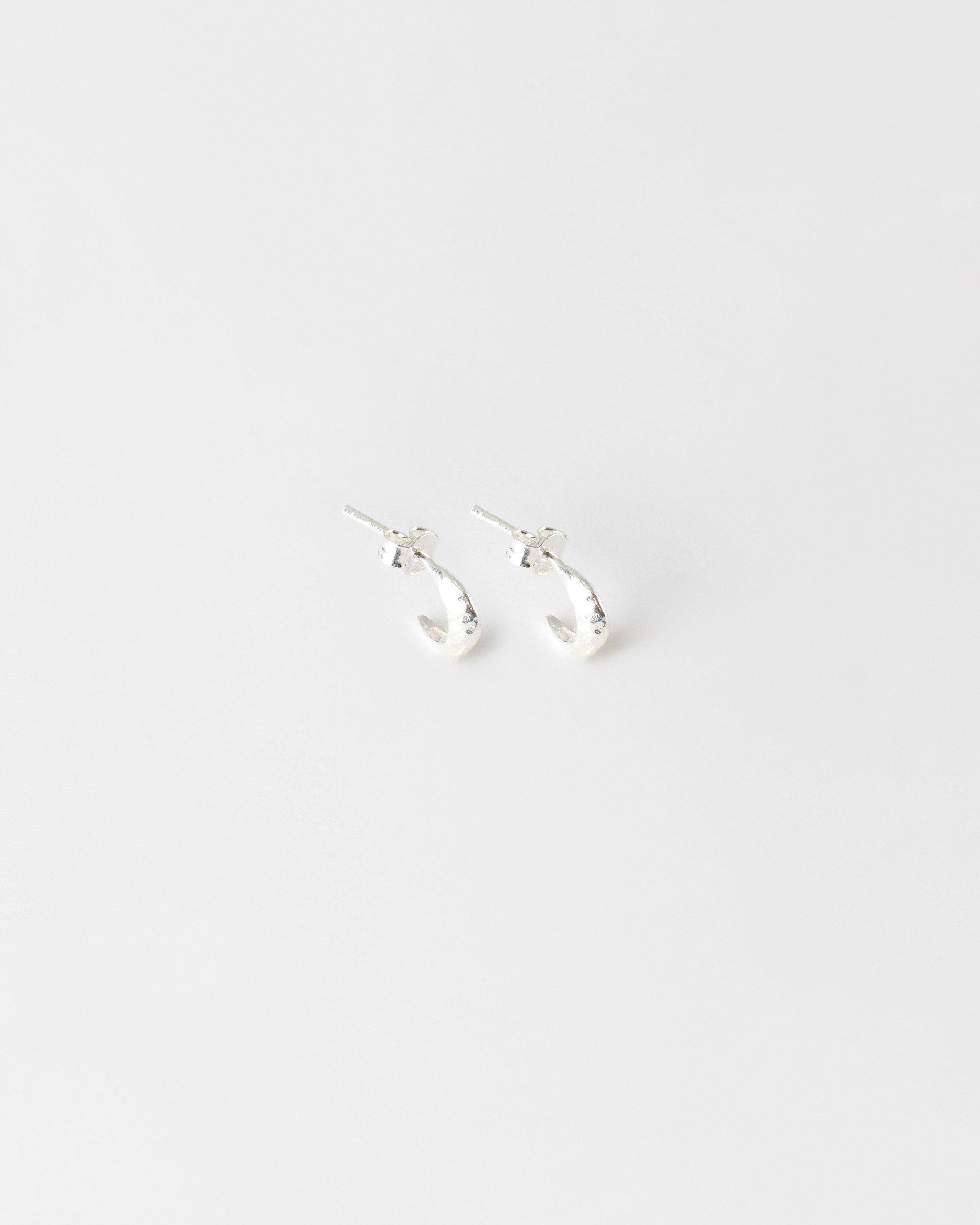 Sterling Silver 3/4 Hoop Earrings -  Silver