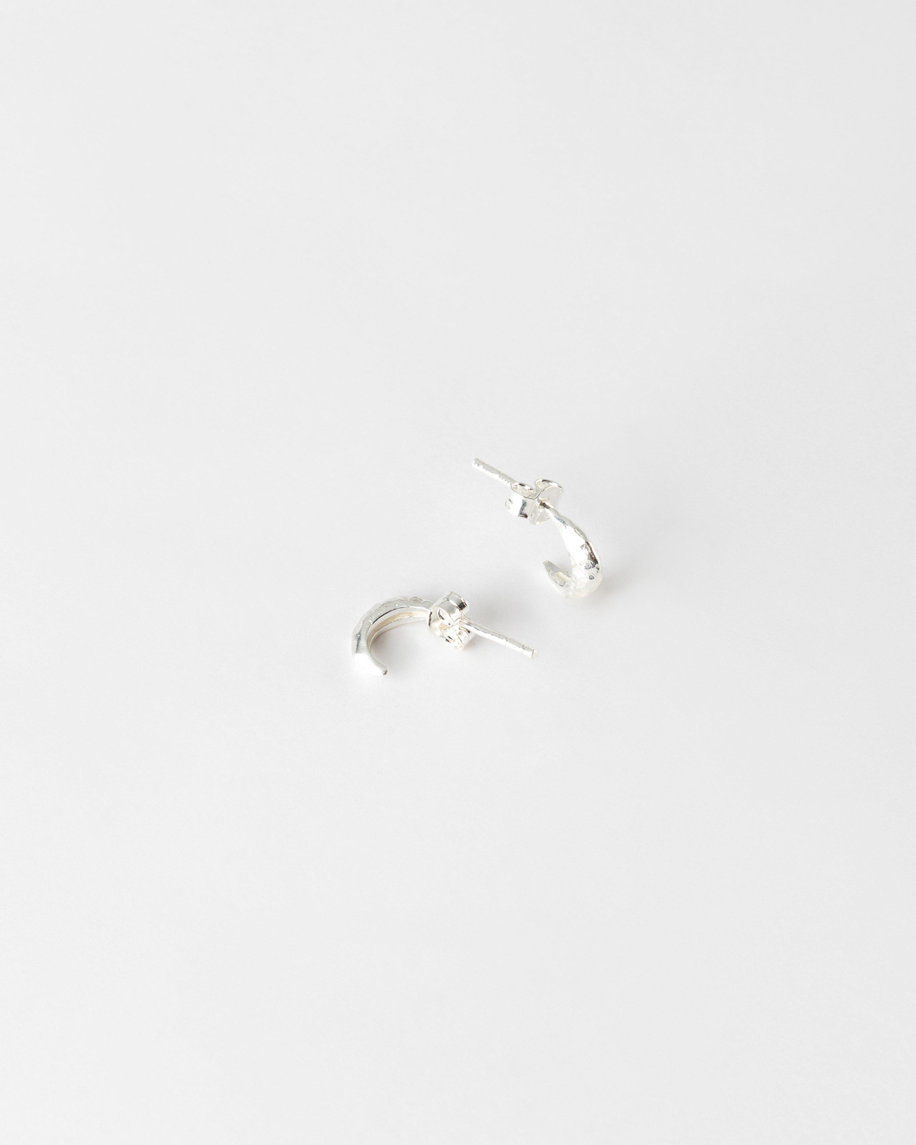 Sterling Silver 3/4 Hoop Earrings -  Silver