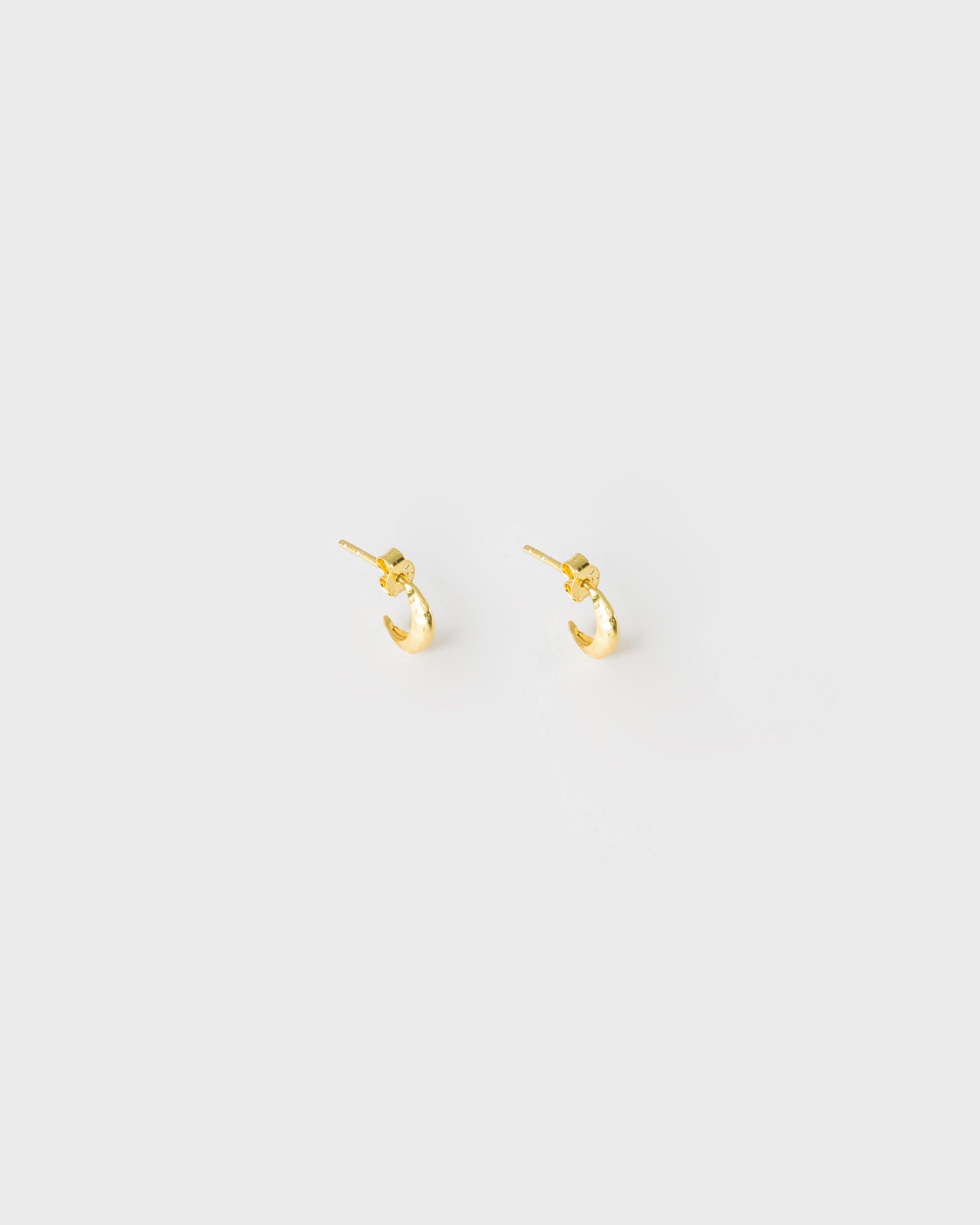 Sterling Silver 3/4 Hoop Earrings -  Gold