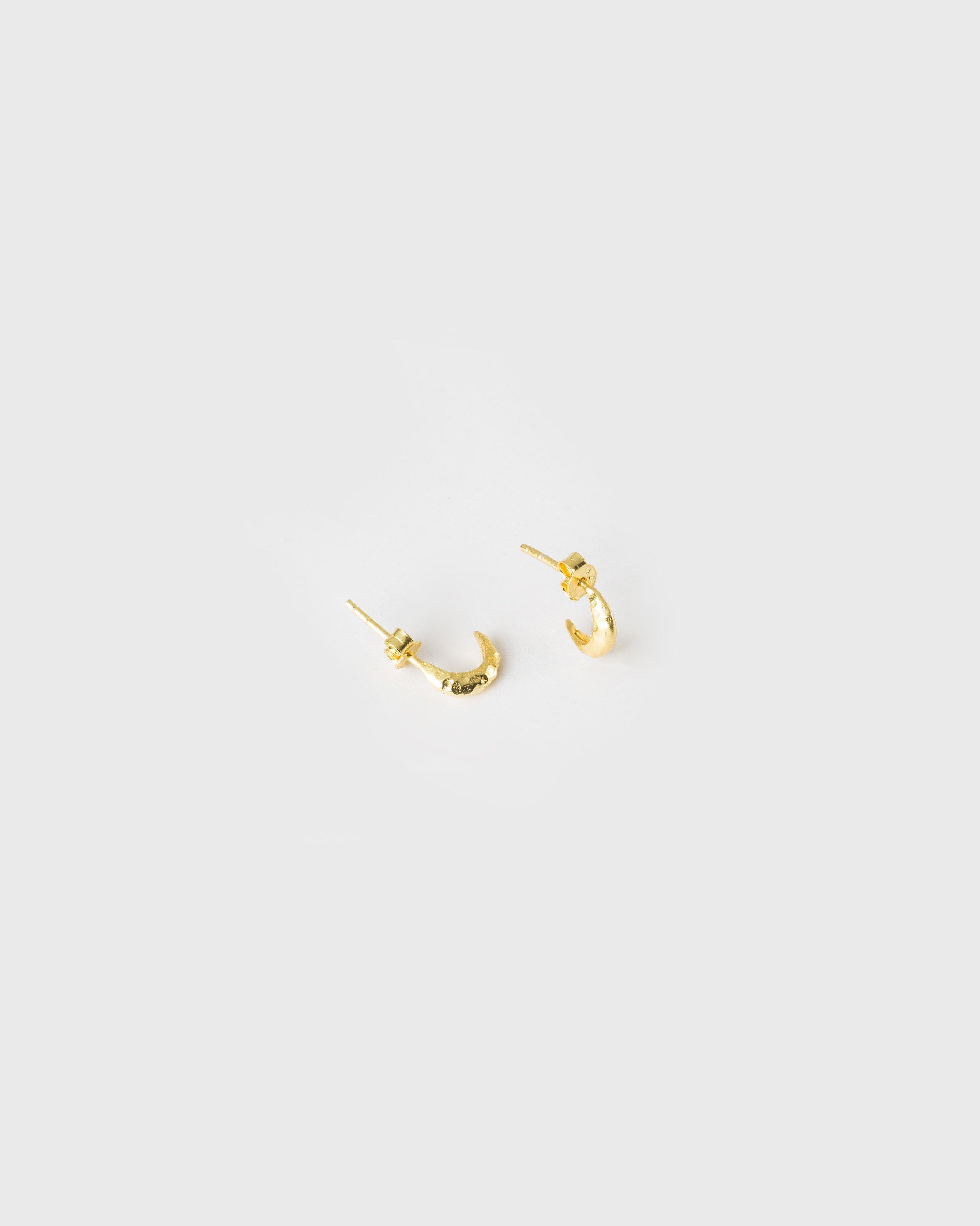 Sterling Silver 3/4 Hoop Earrings -  Gold