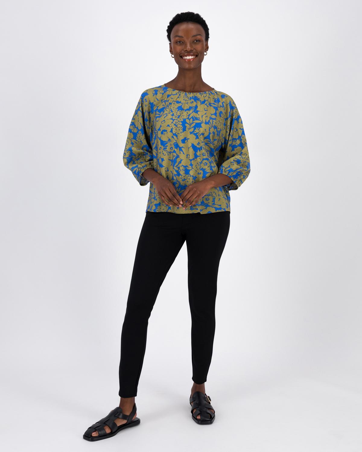 Amberlyn Easy Printed Popover -  Green