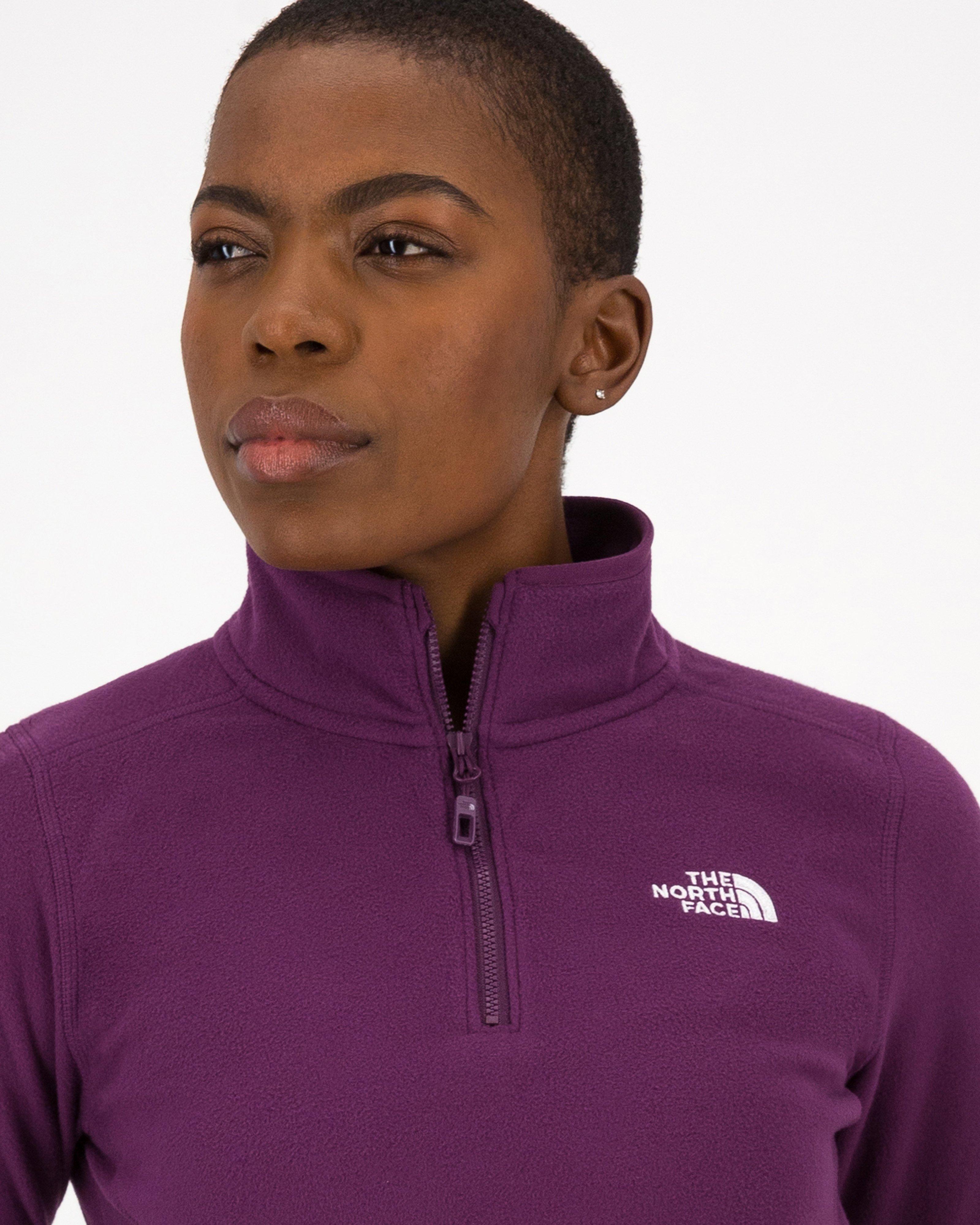 The North Face Women’s 100 Glacier 1/4 Zip Fleece Top -  Purple