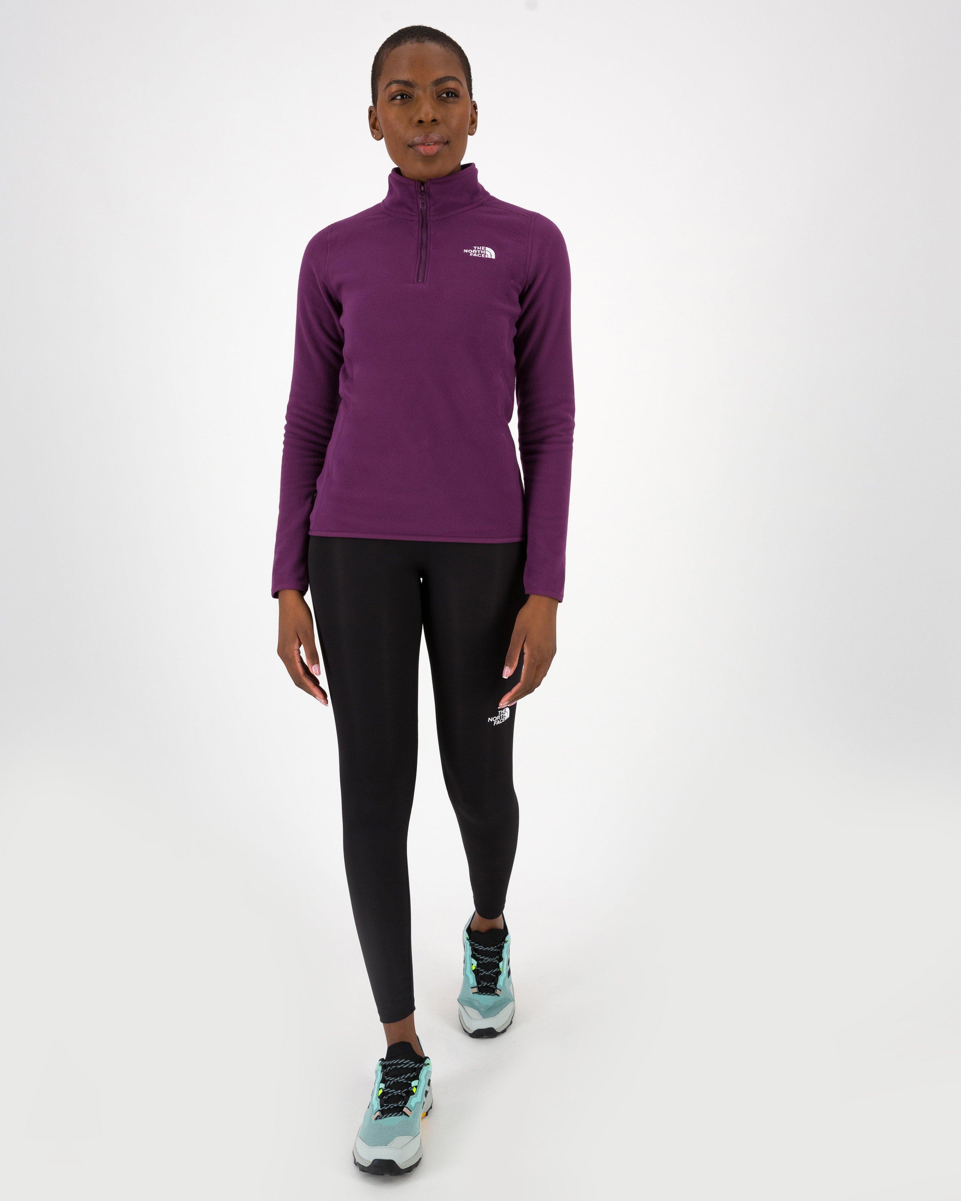 The North Face Women’s 100 Glacier 1/4 Zip Fleece Top -  Purple