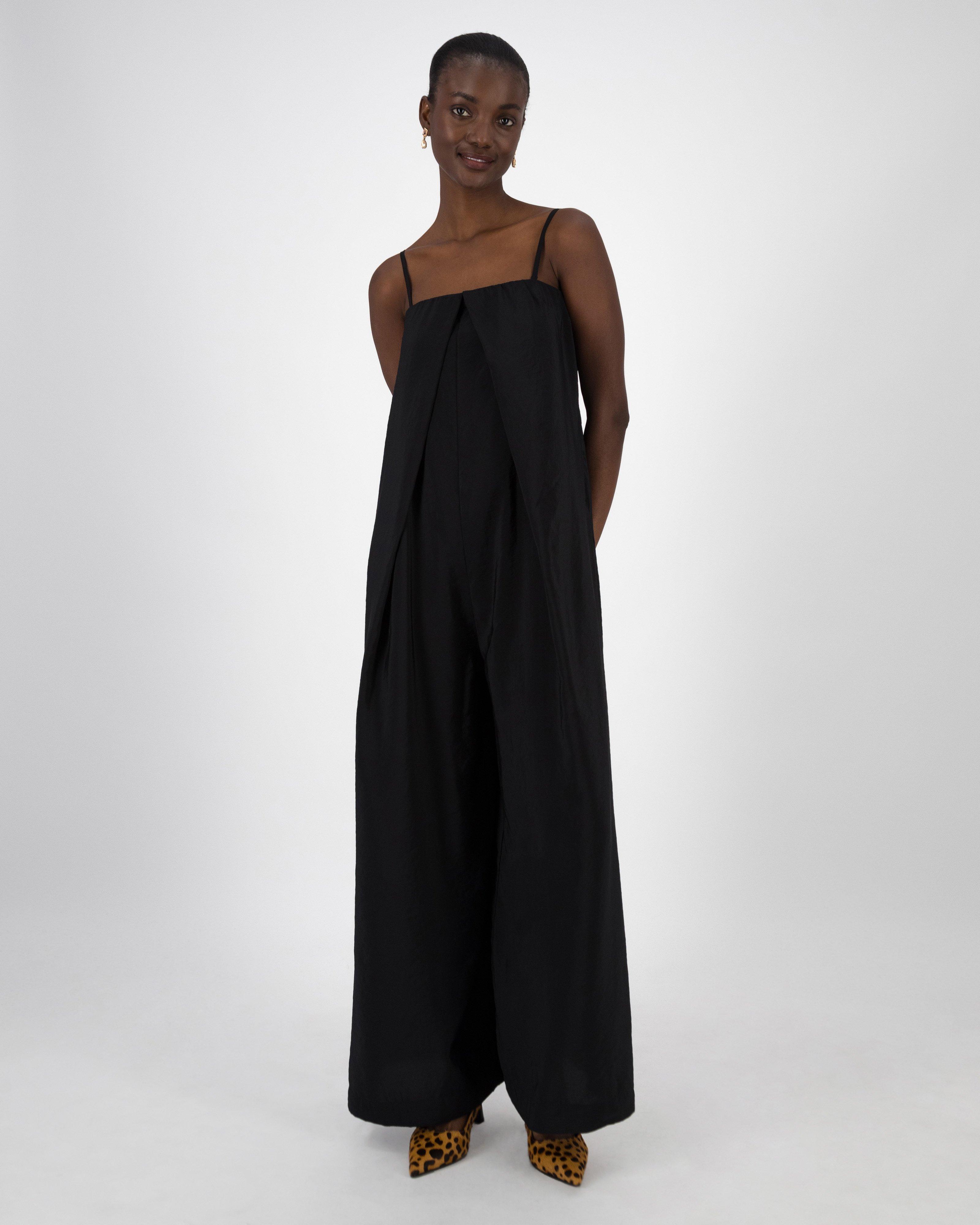 Emelia Pleat Detail Jumpsuit -  Black