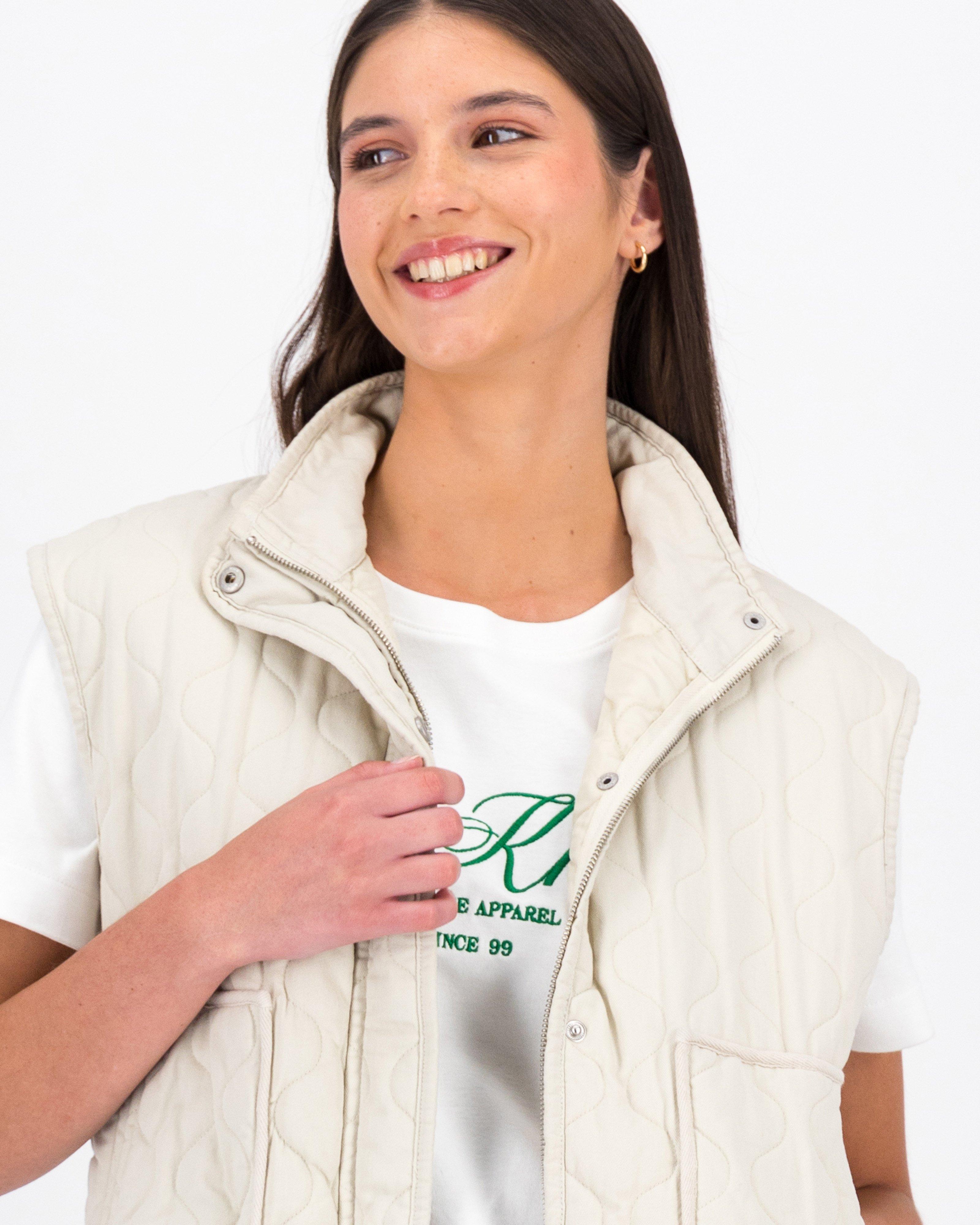 Khaki Green Quilted Gilet