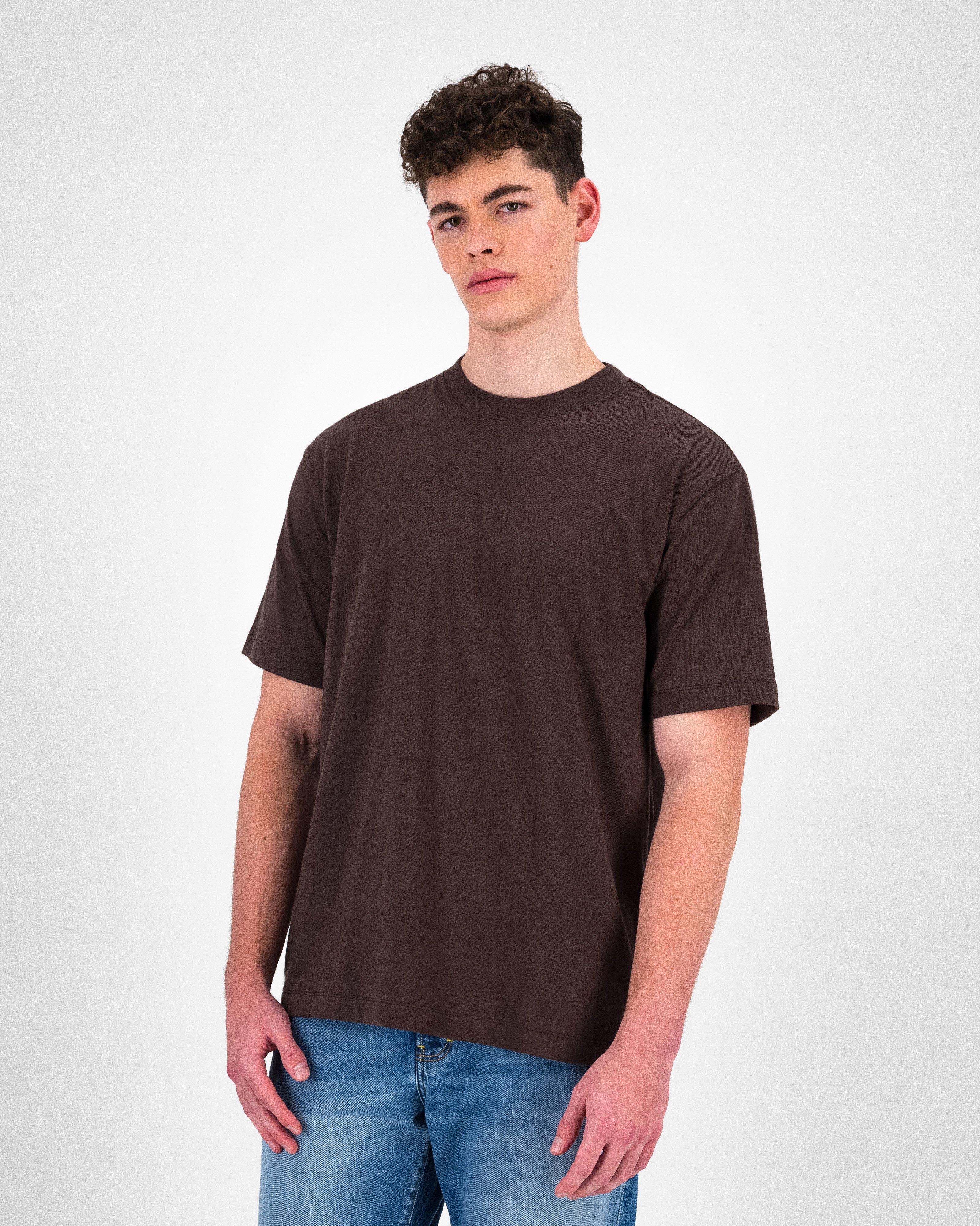 Men’s Dillion Oversized Fit T-Shirt -  Chocolate