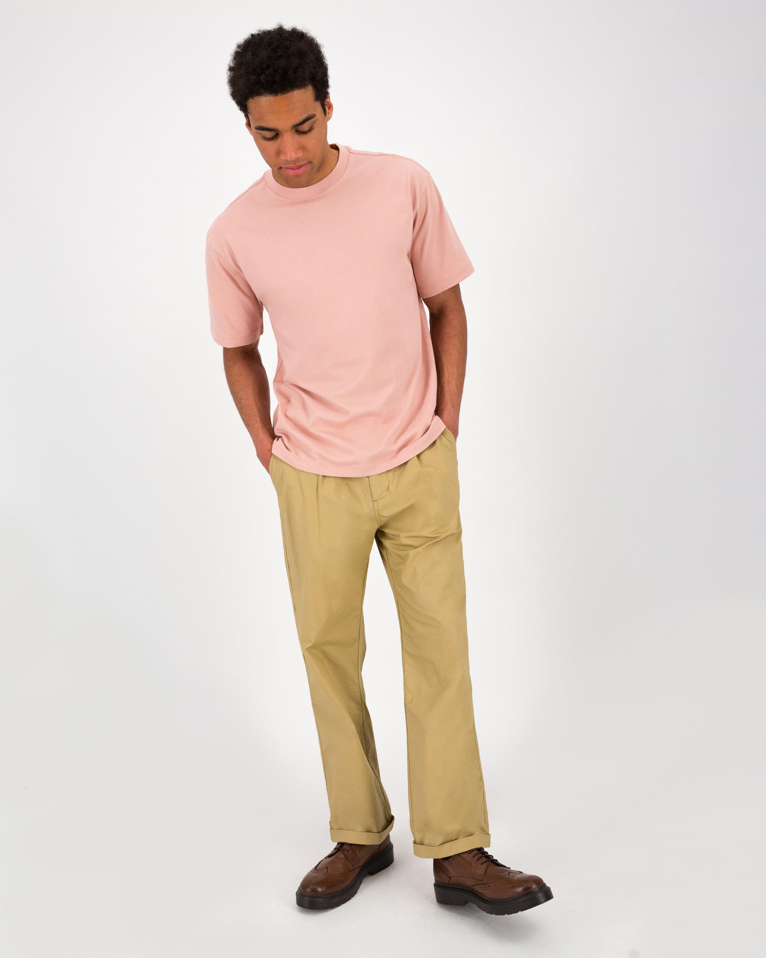 Men’s Dillion Oversized Fit T-Shirt -  Dusty Pink