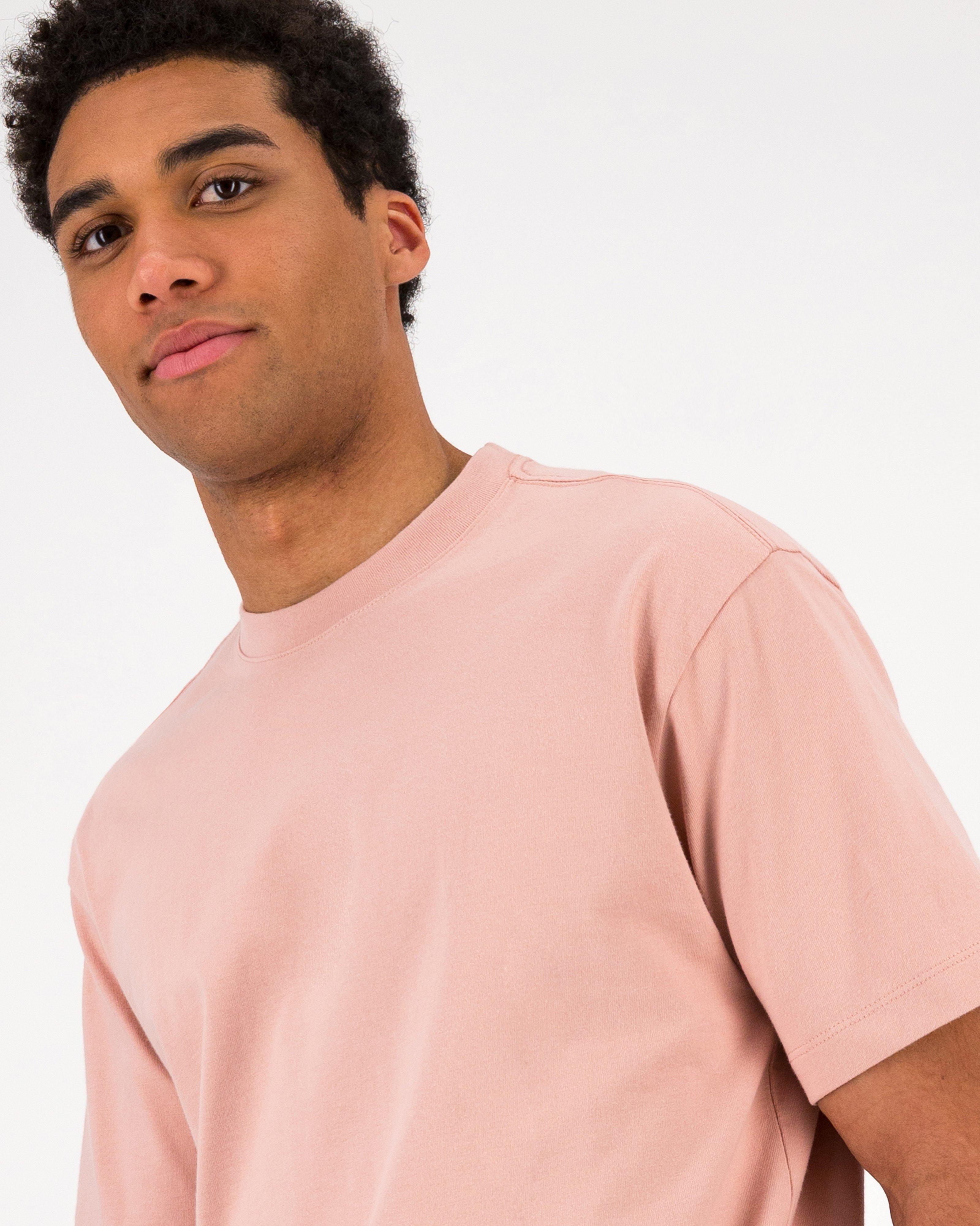 Men’s Dillion Oversized Fit T-Shirt -  Dusty Pink