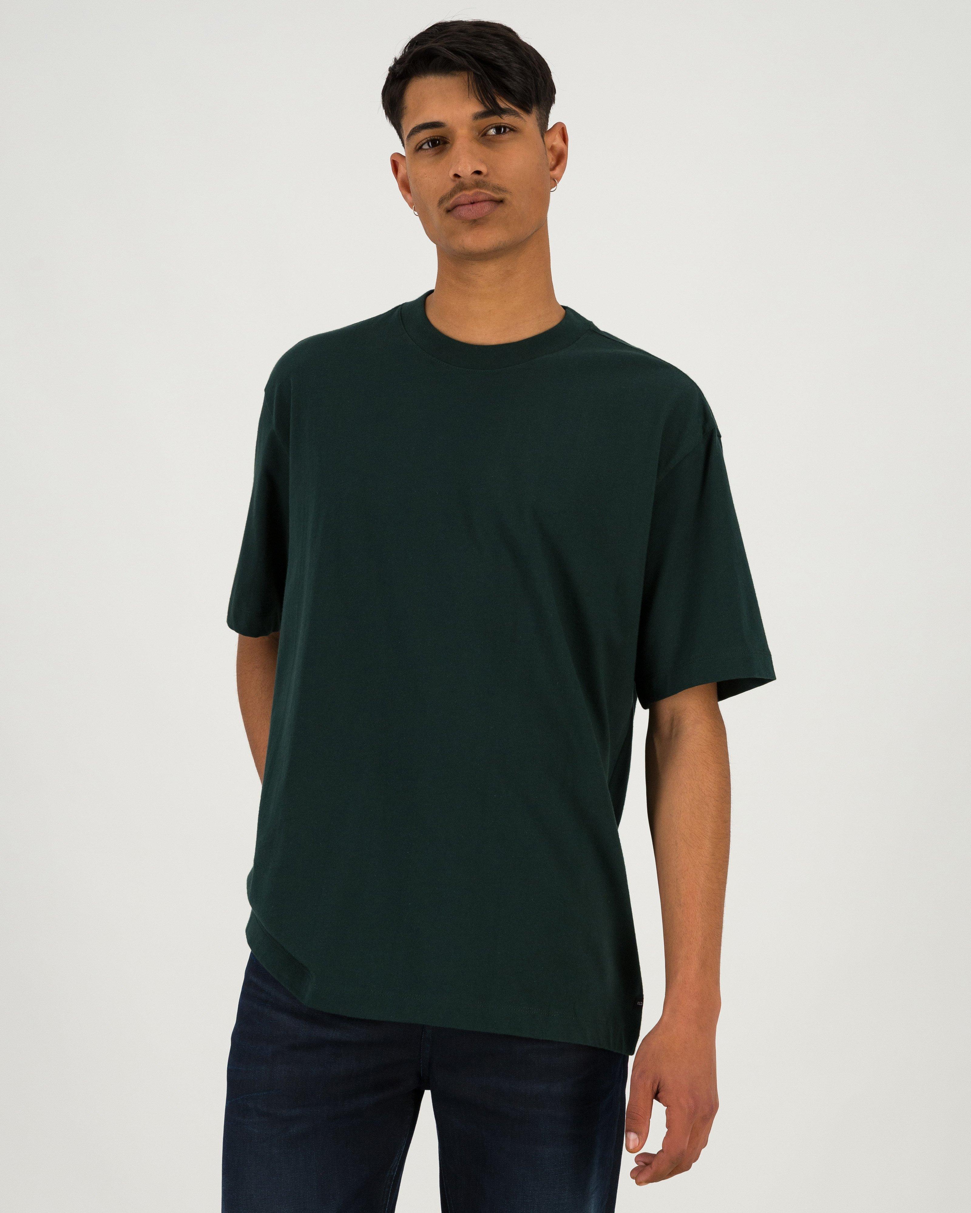 Men’s Dillion Oversized Fit T-Shirt -  Dark Green