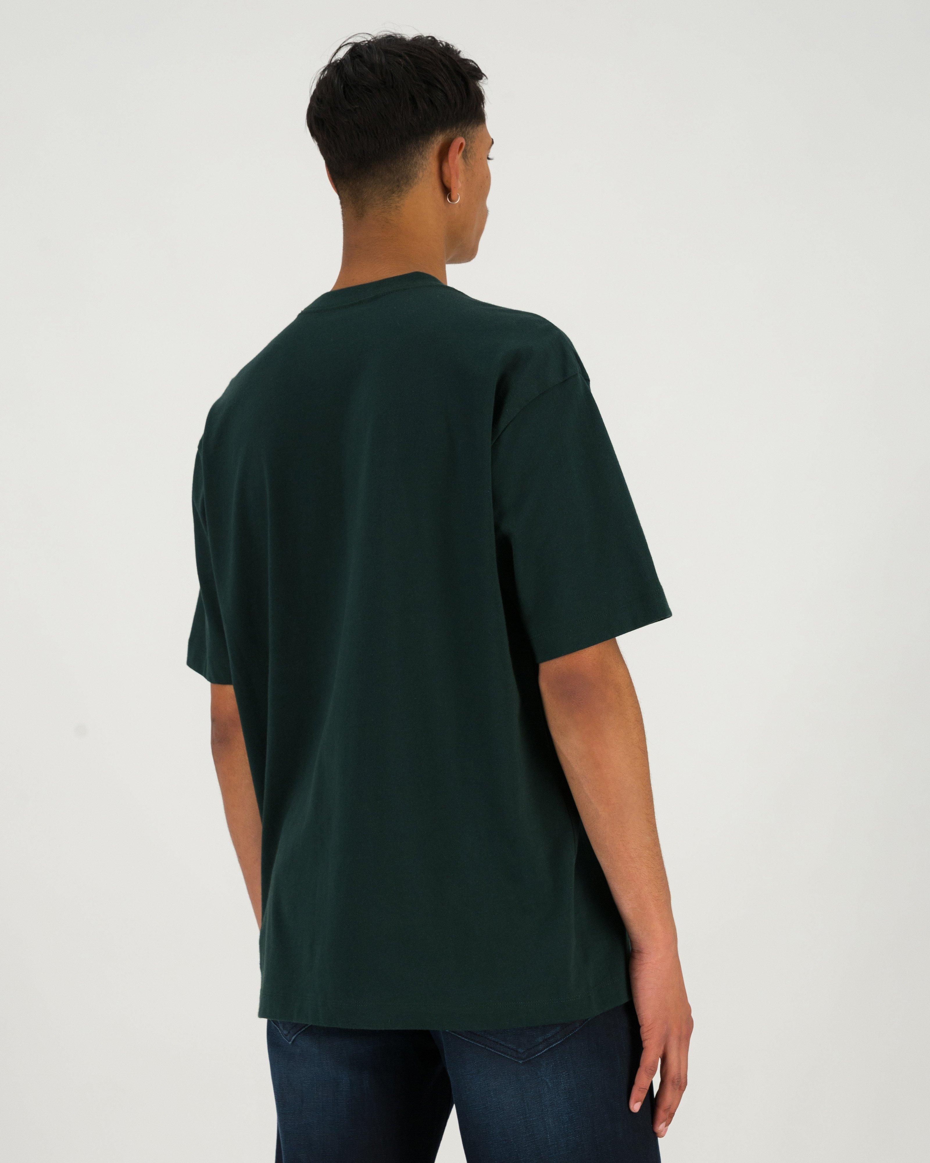 Men’s Dillion Oversized Fit T-Shirt -  Dark Green