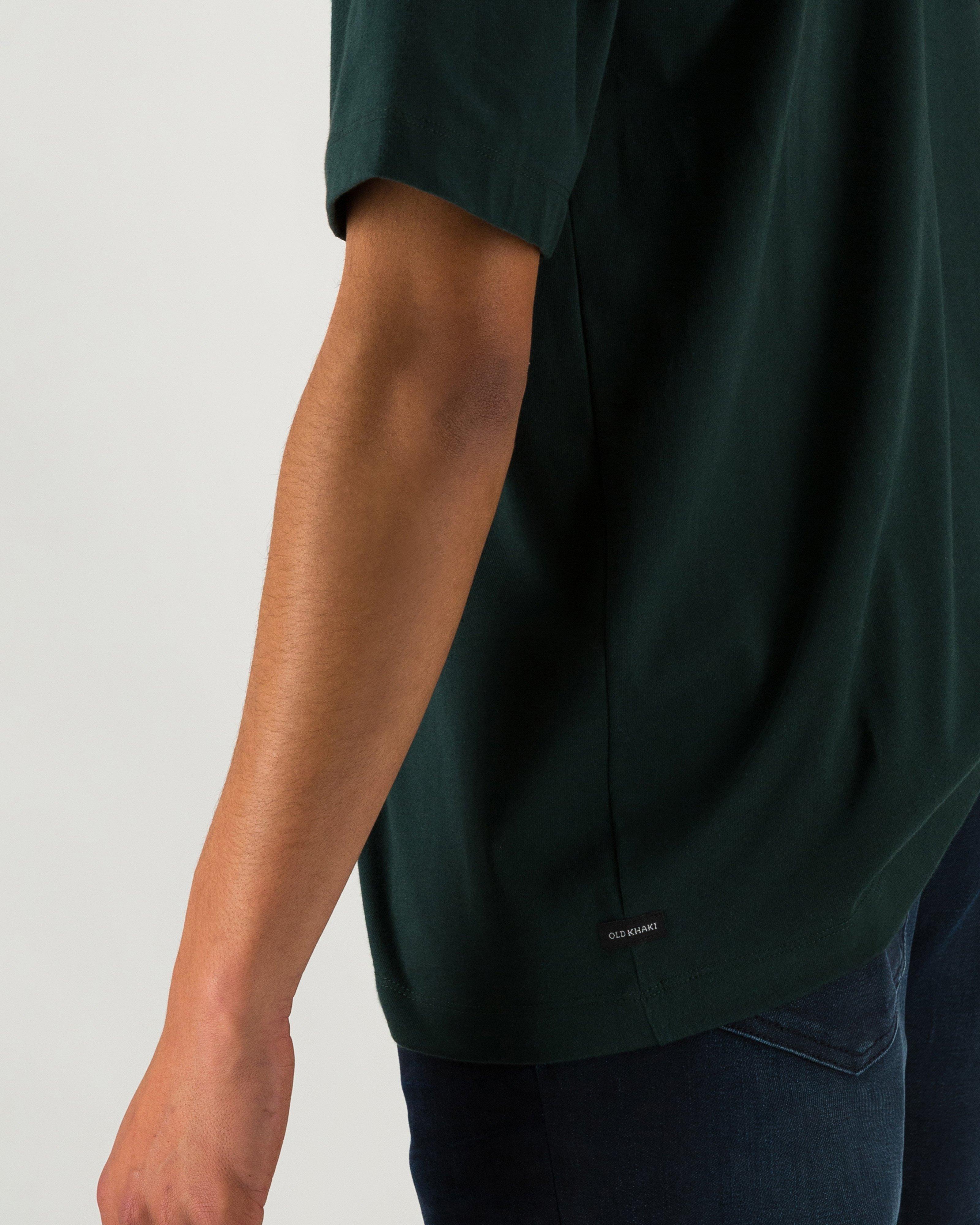 Men’s Dillion Oversized Fit T-Shirt -  Dark Green