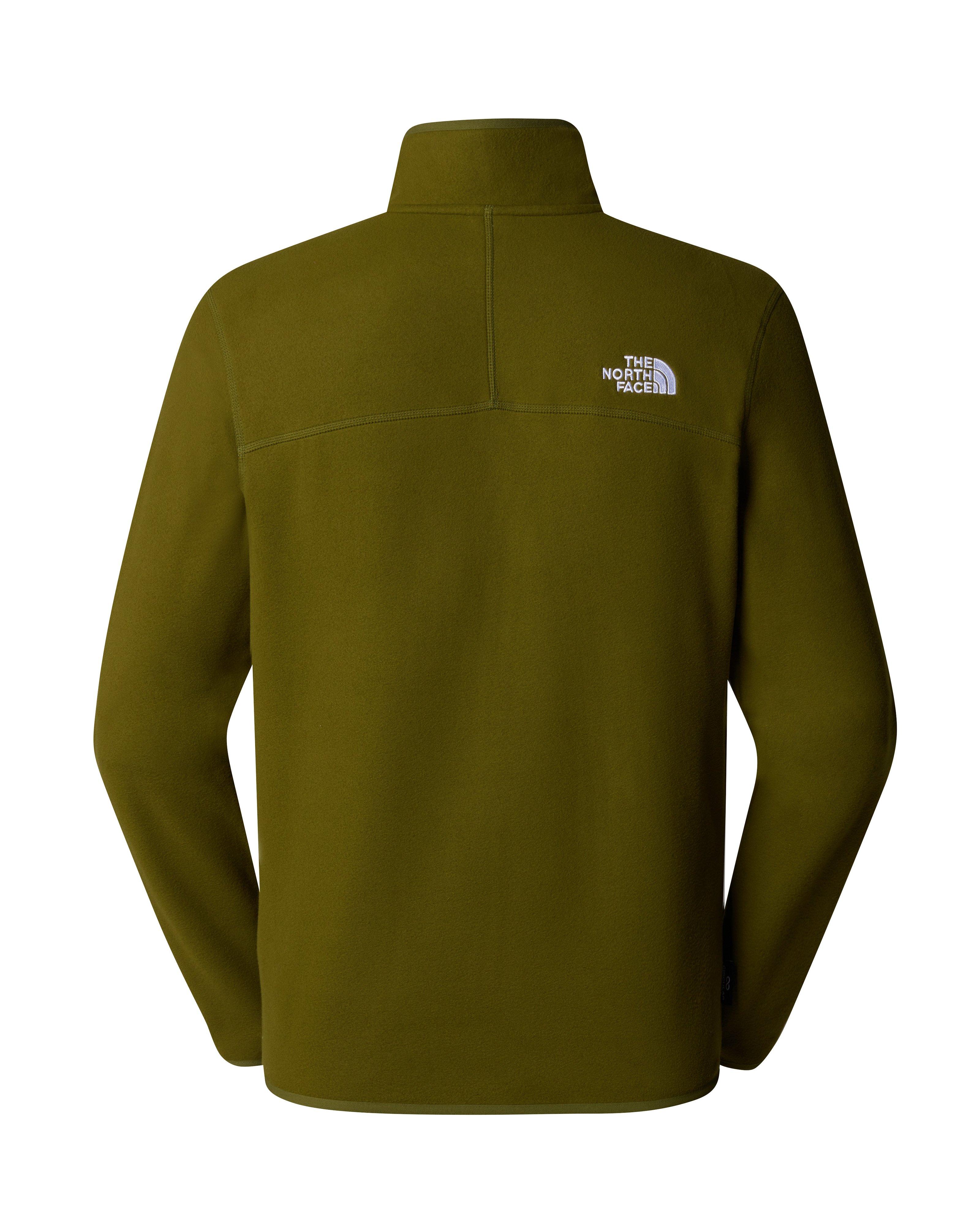 The North Face Men’s 100 Glacier 1/4Zip Fleece Top  -  Dark Green/Dark Olive