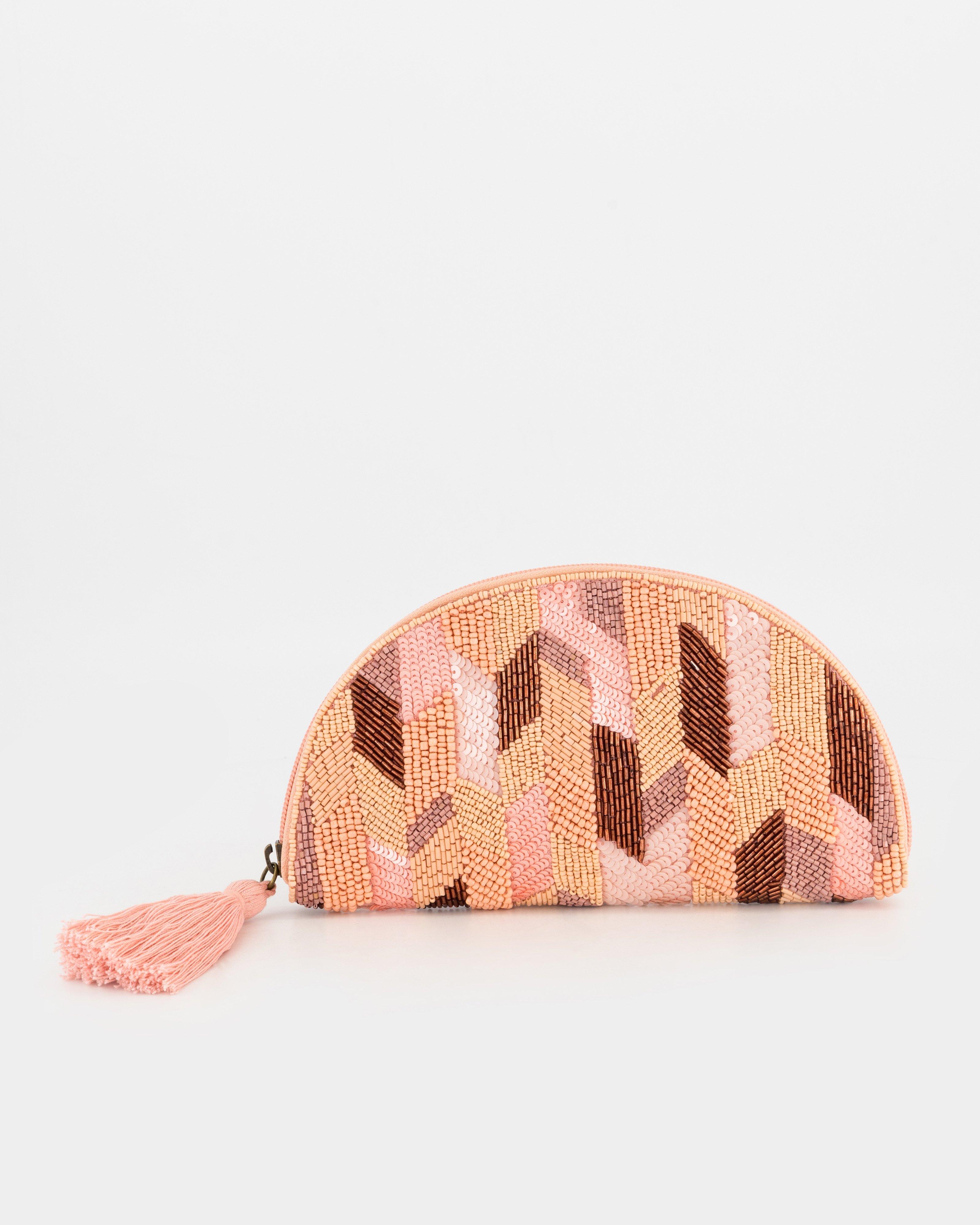 Shazzy Beaded Clutch Bag -  Light Pink