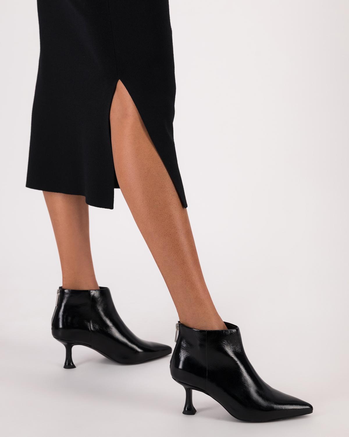 Veronica Leather Boot -  Black