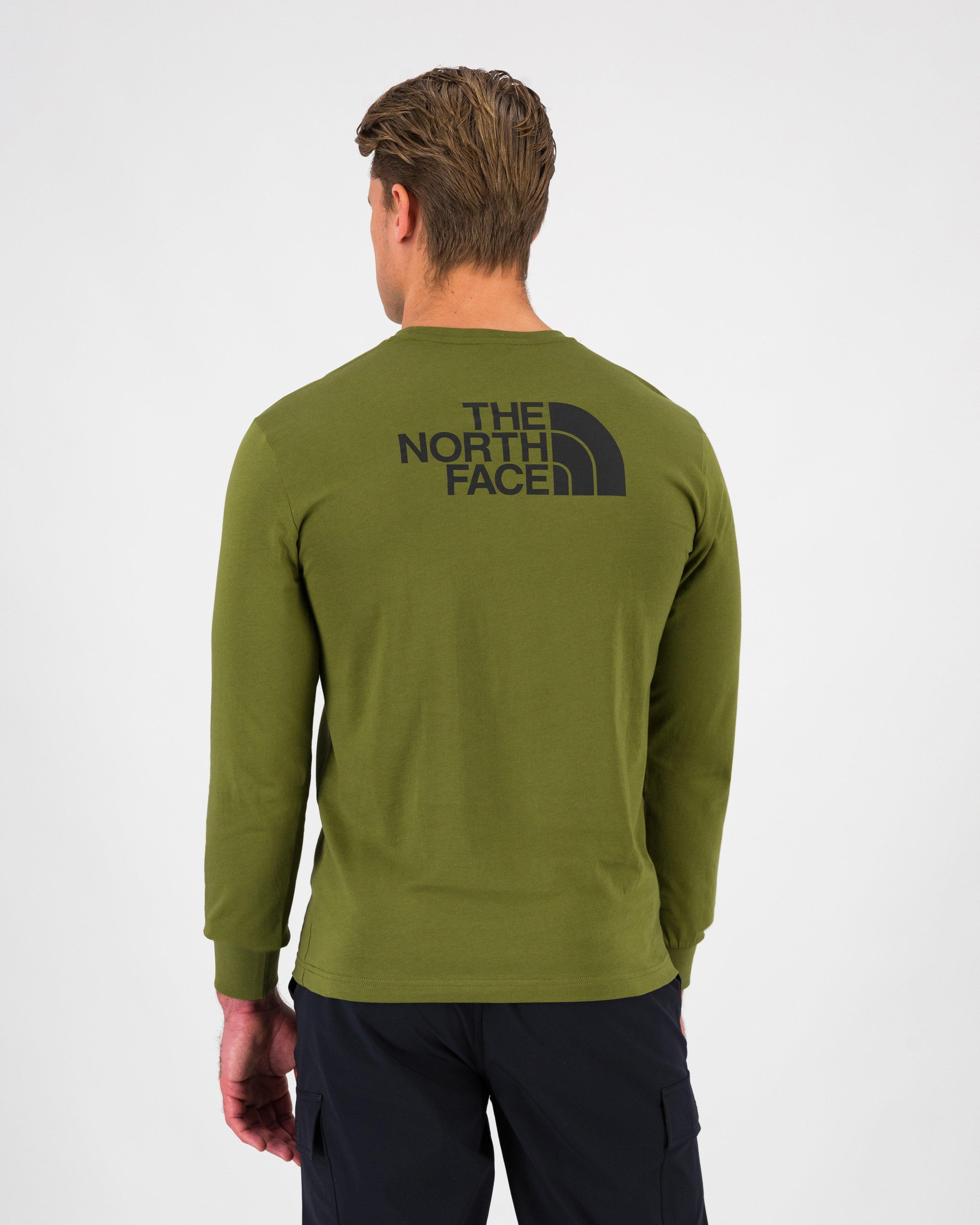 The North Face Men’s Easy Long Sleeve T-shirt -  Dark Green/Dark Olive