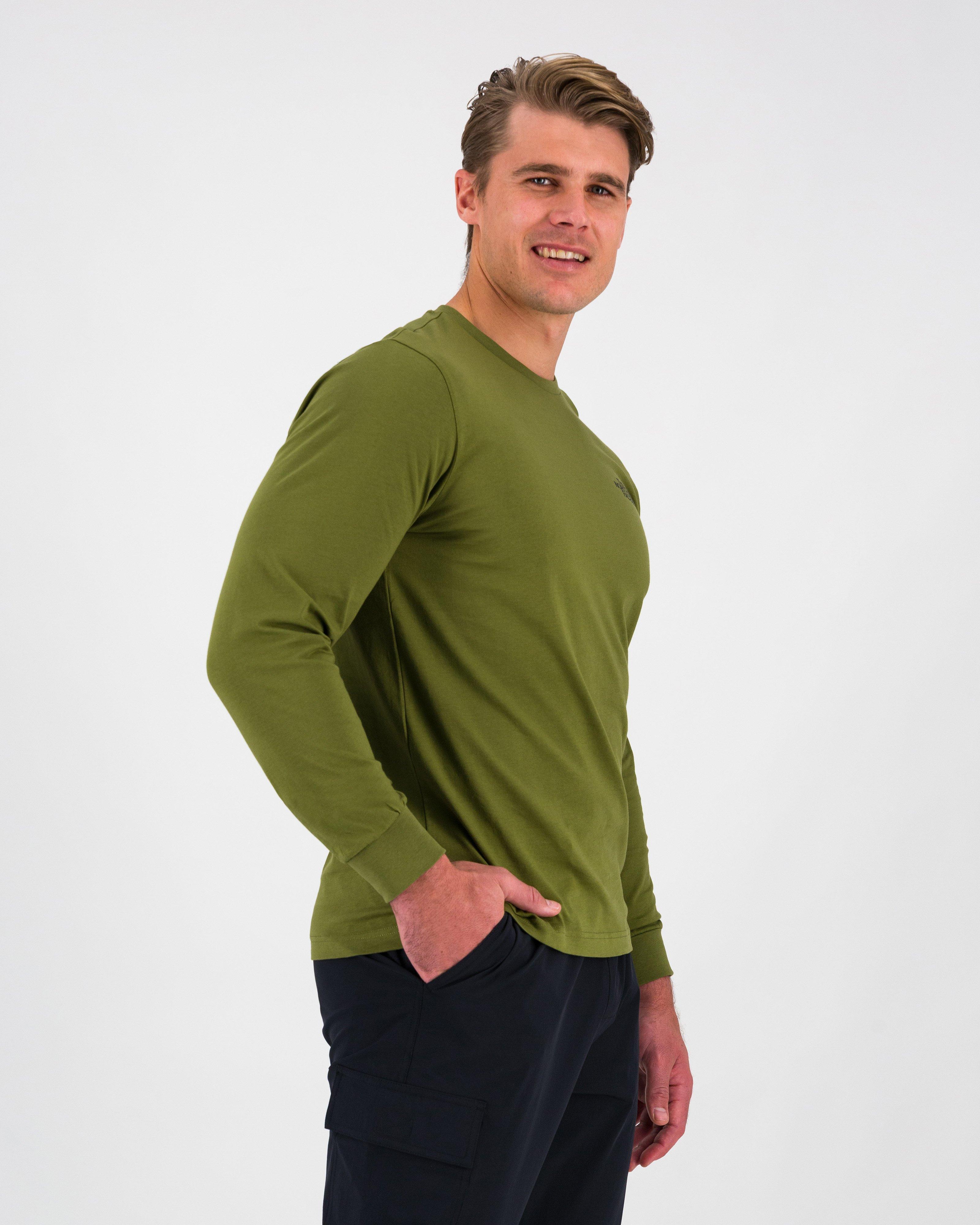 The North Face Men’s Easy Long Sleeve T-shirt -  Dark Green/Dark Olive