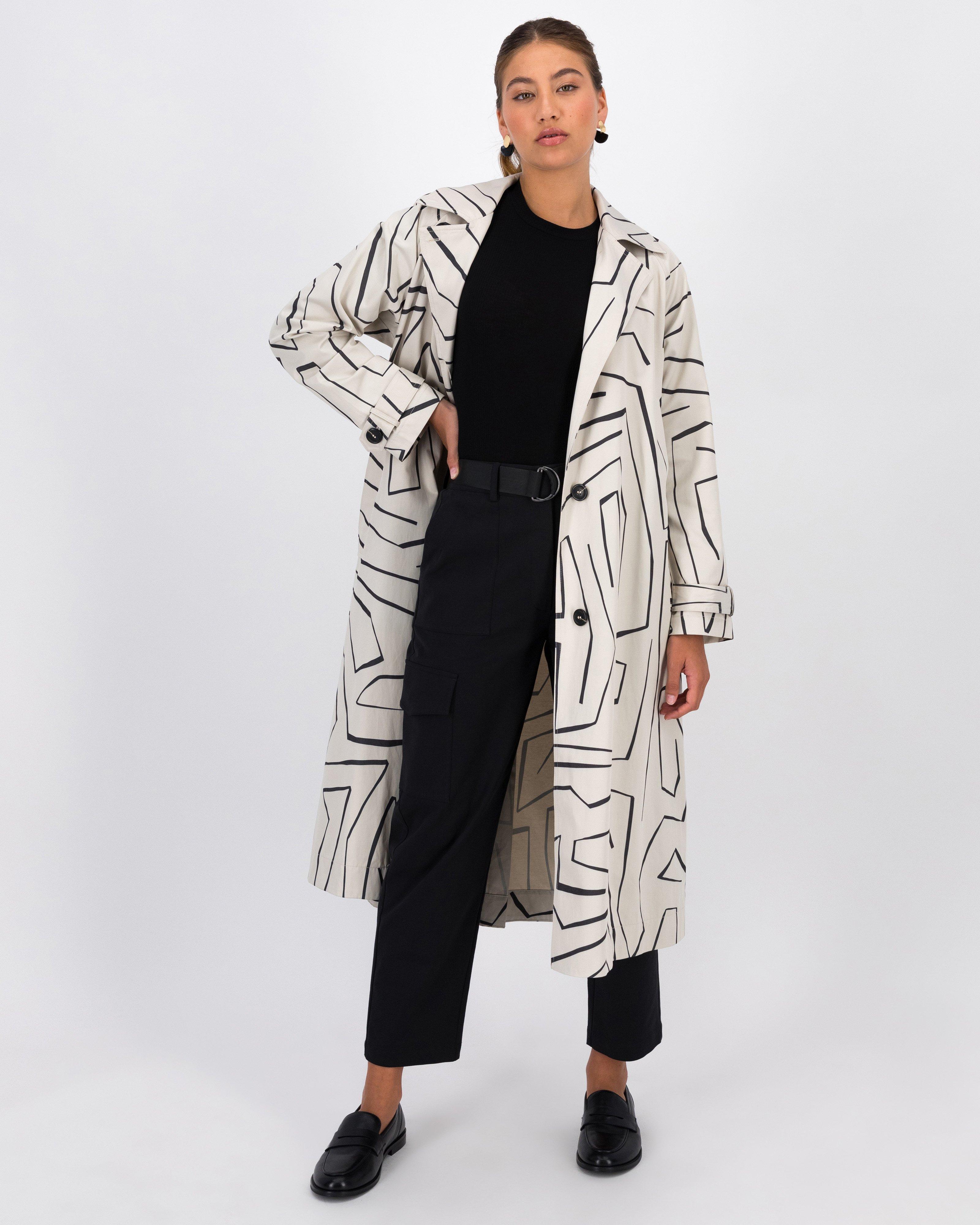 Mickey Abstract Trench -  Stone