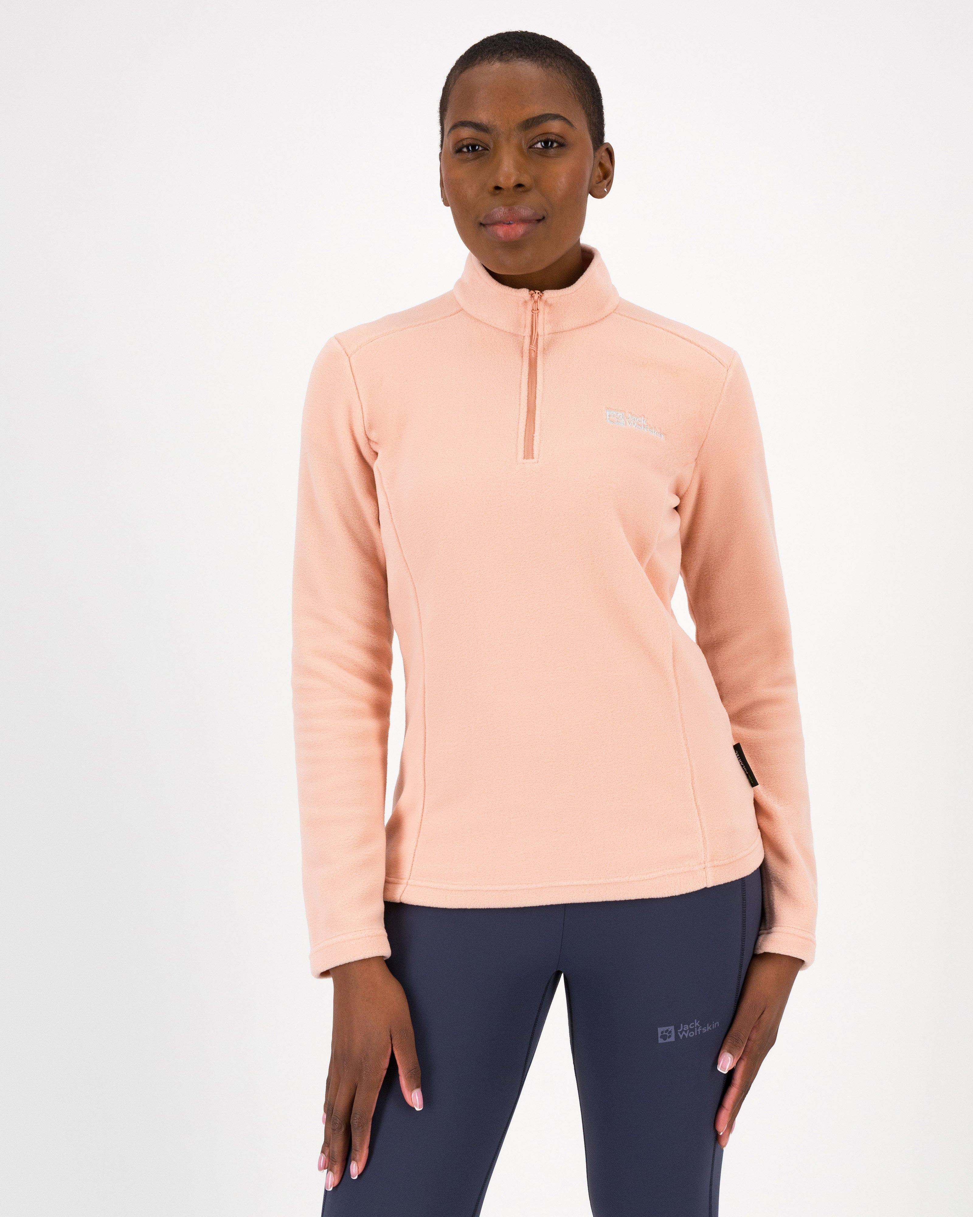 Jack Wolfskin Women’s Taunus Half-Zip Fleece Top  -  Dusty Pink