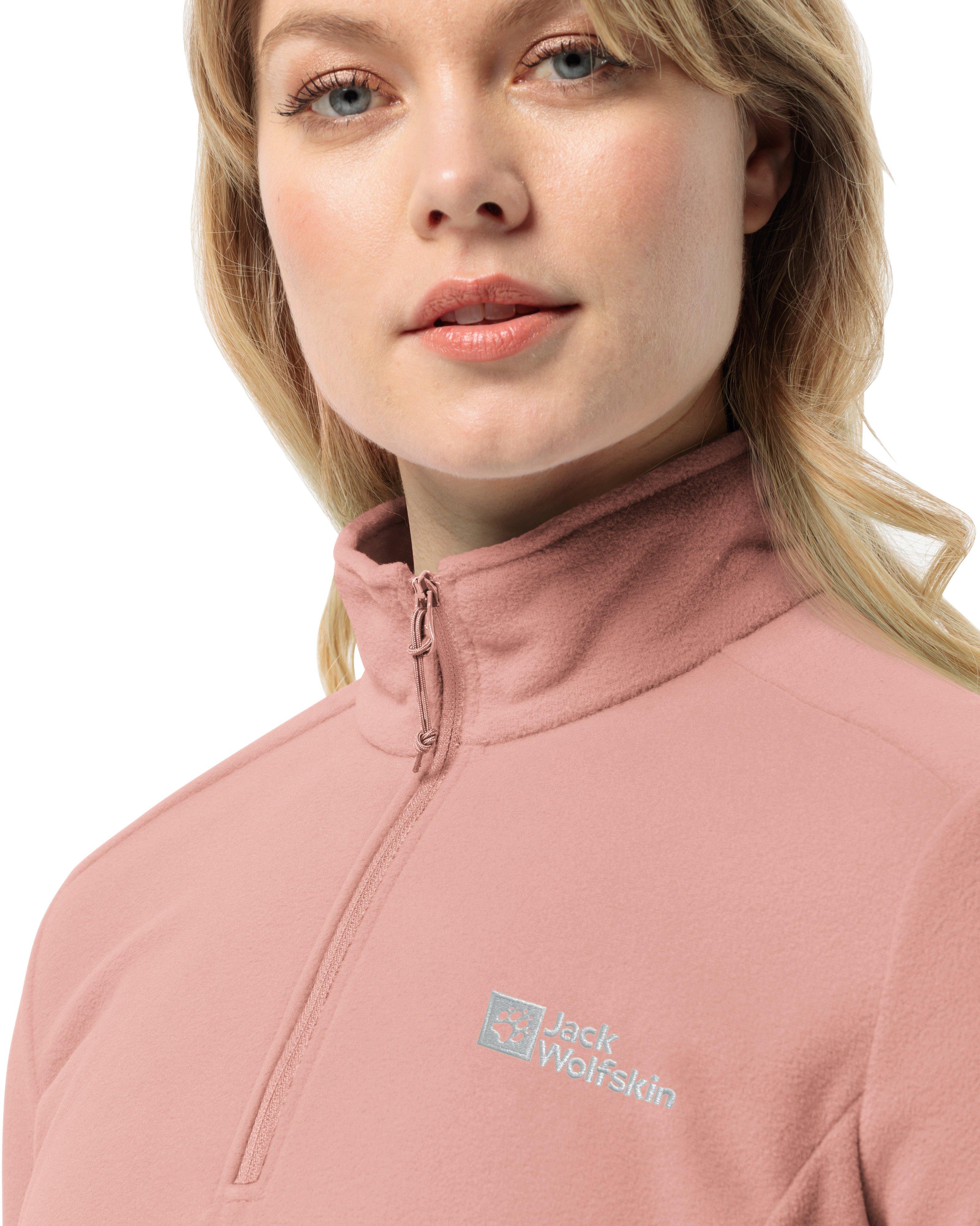 Jack Wolfskin Women’s Taunus Half-Zip Fleece Top  -  Dusty Pink