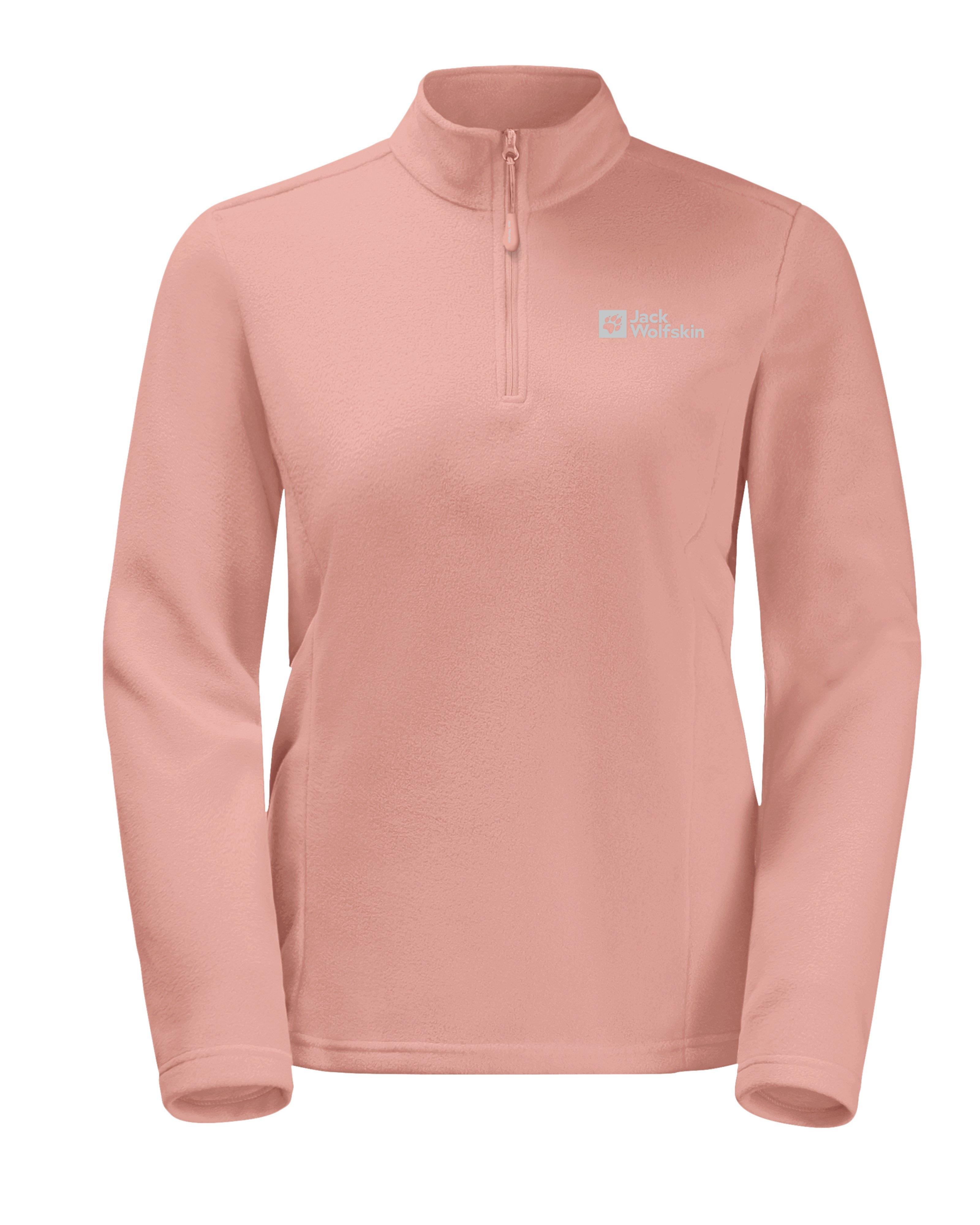 Jack Wolfskin Women’s Taunus Half-Zip Fleece Top  -  Dusty Pink