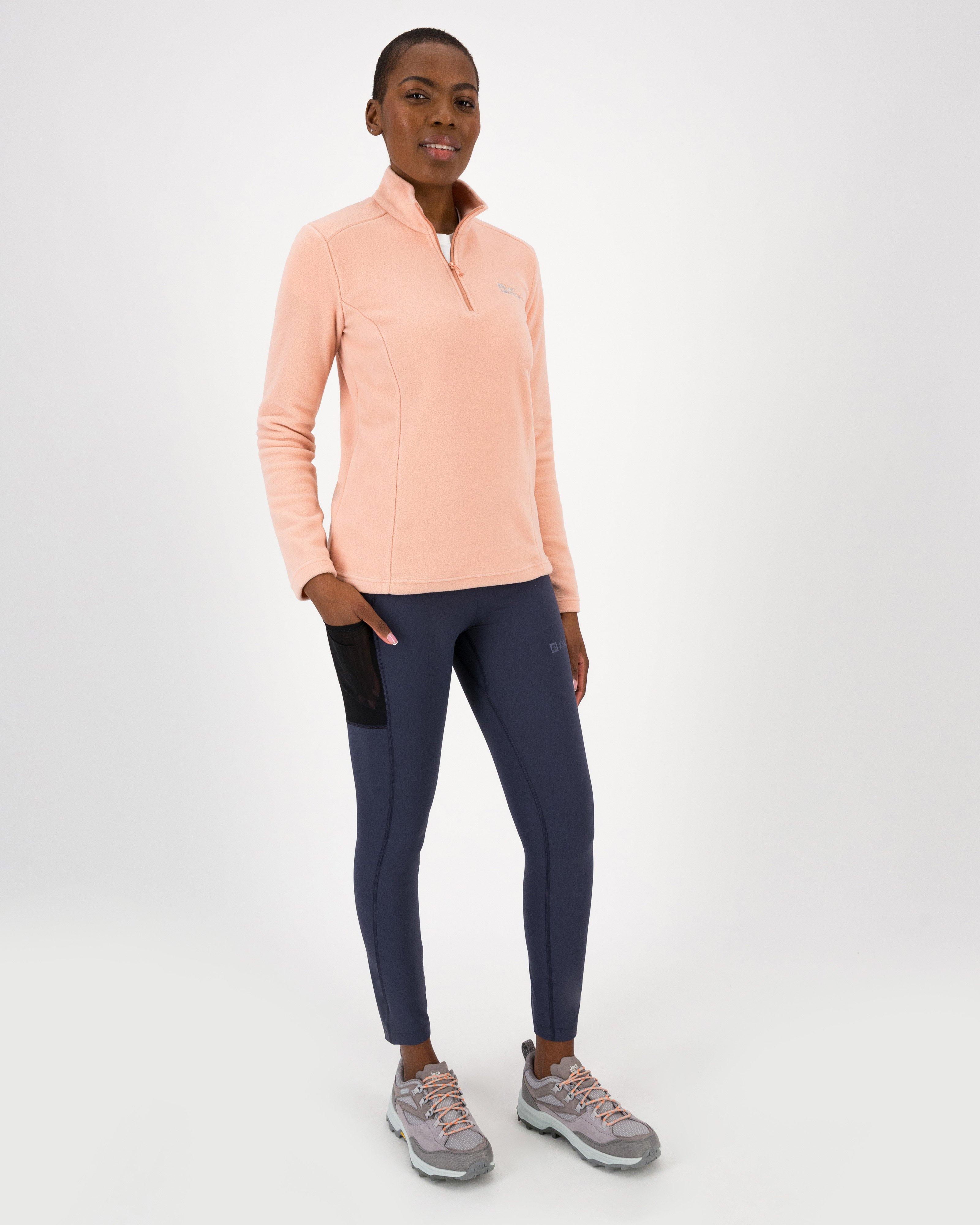 Jack Wolfskin Women’s Taunus Half-Zip Fleece Top  -  Dusty Pink