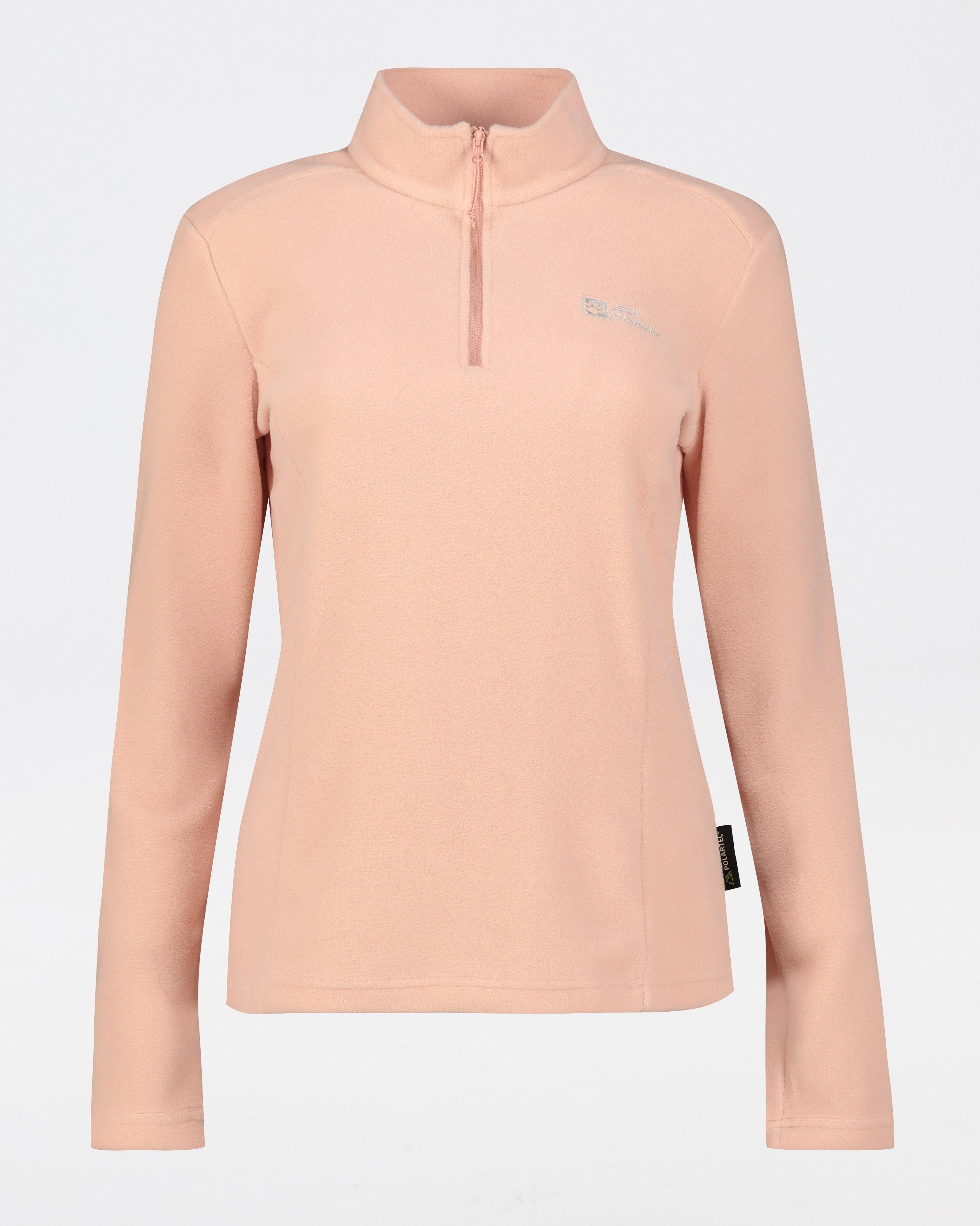 Jack Wolfskin Women’s Taunus Half-Zip Fleece Top  -  Dusty Pink