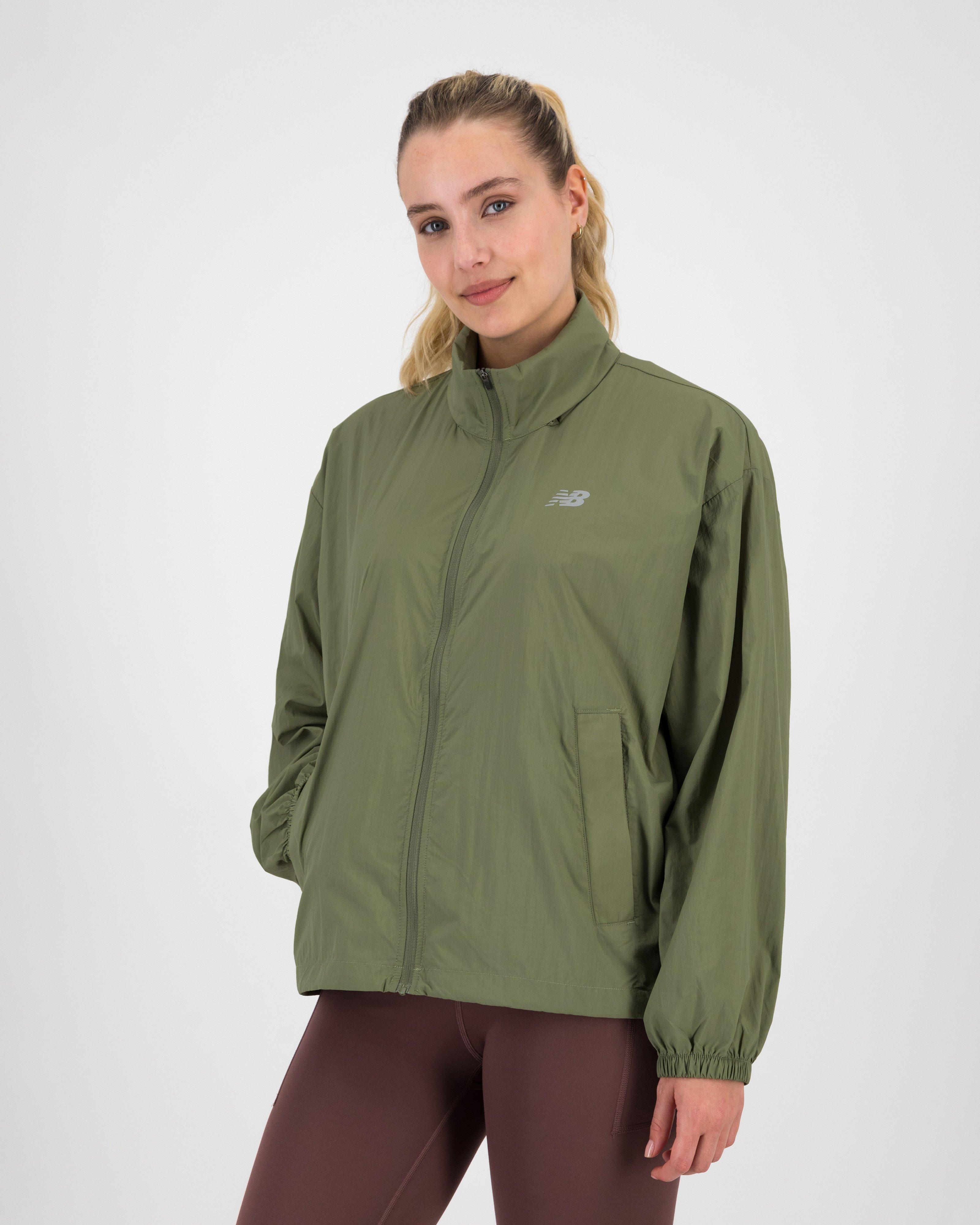 New Balance Women’s Athletics Packable Jacket -  Dark Green/Dark Olive