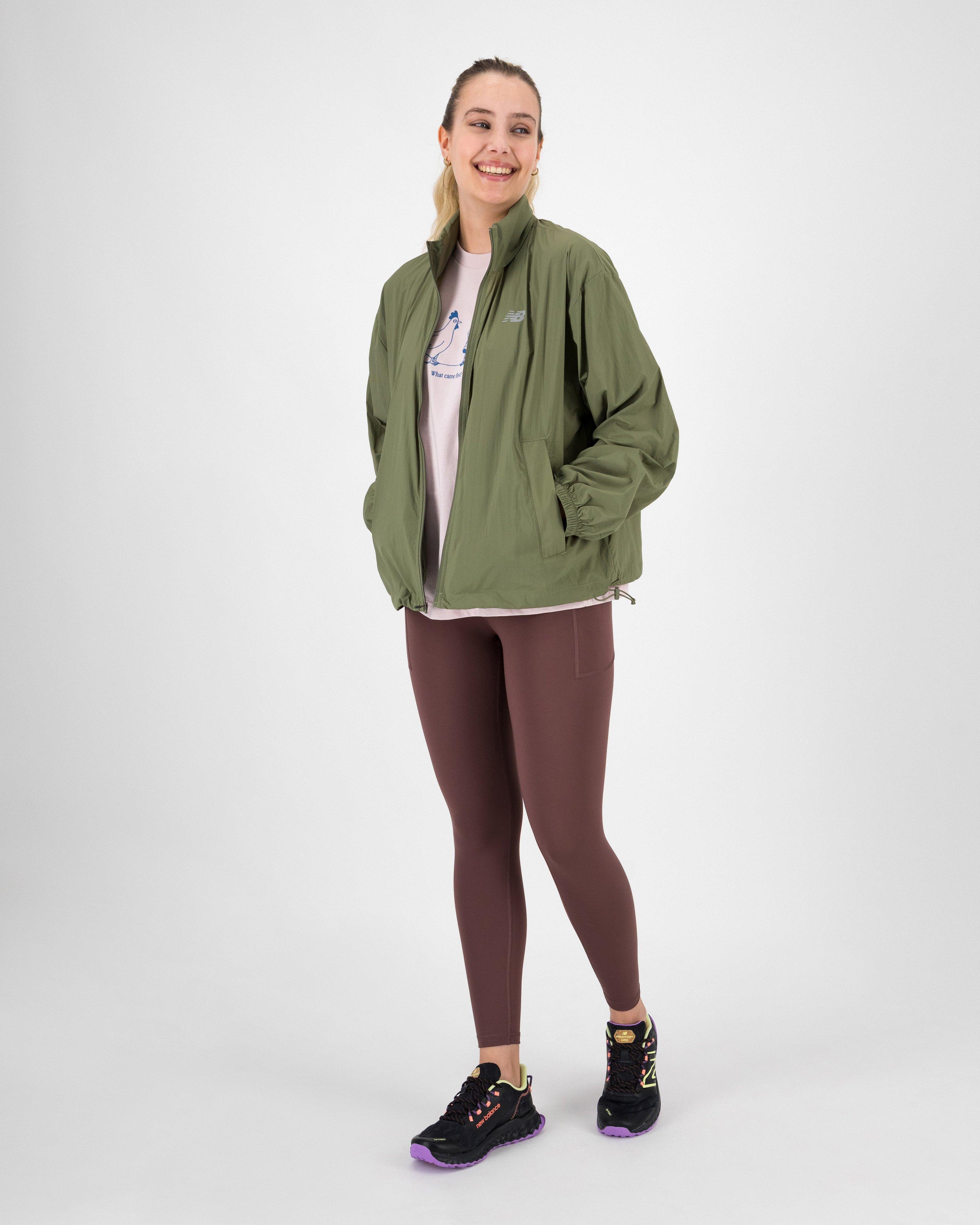 New Balance Women’s Athletics Packable Jacket -  Dark Green/Dark Olive