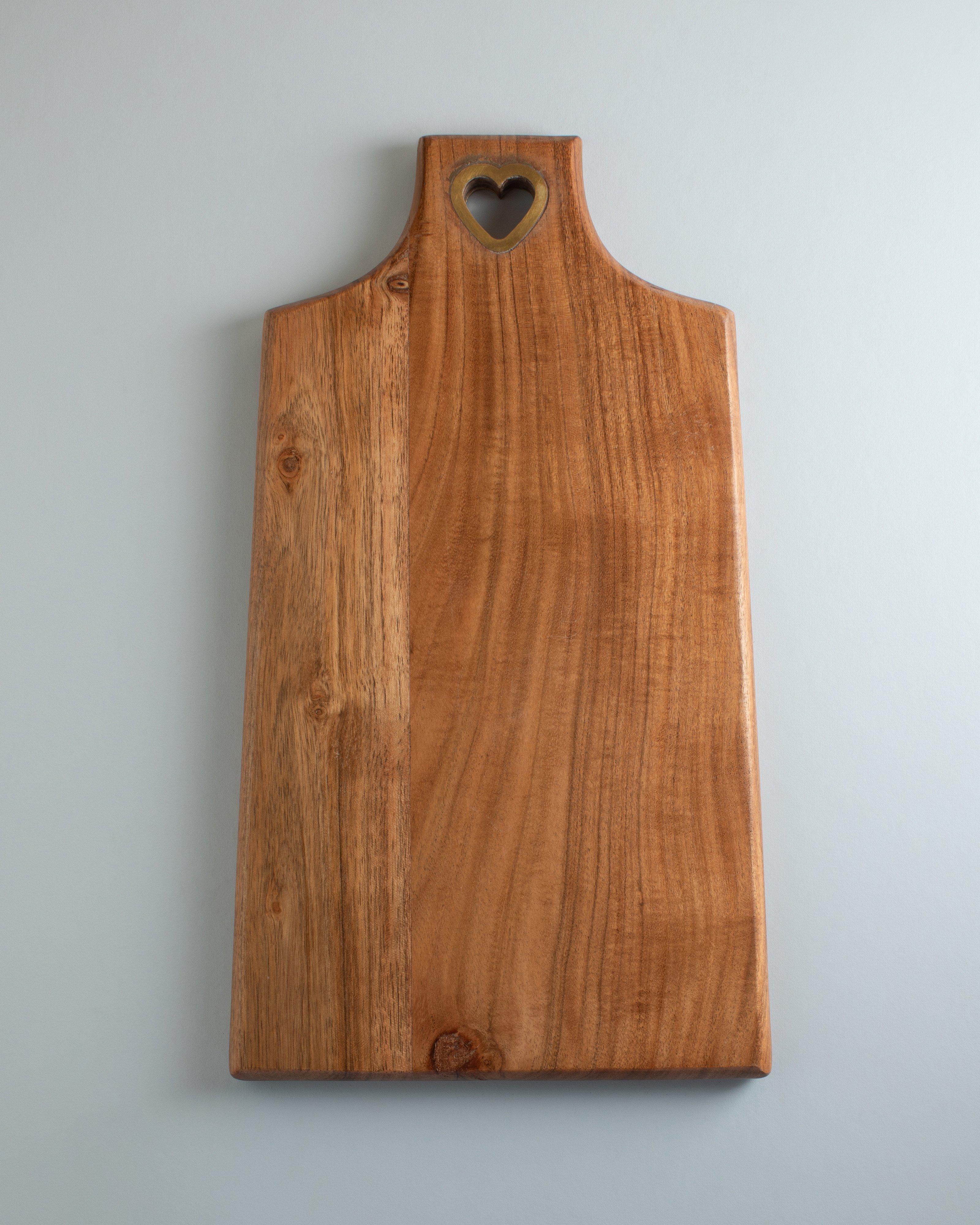 Heart Wooden Board -  Brown