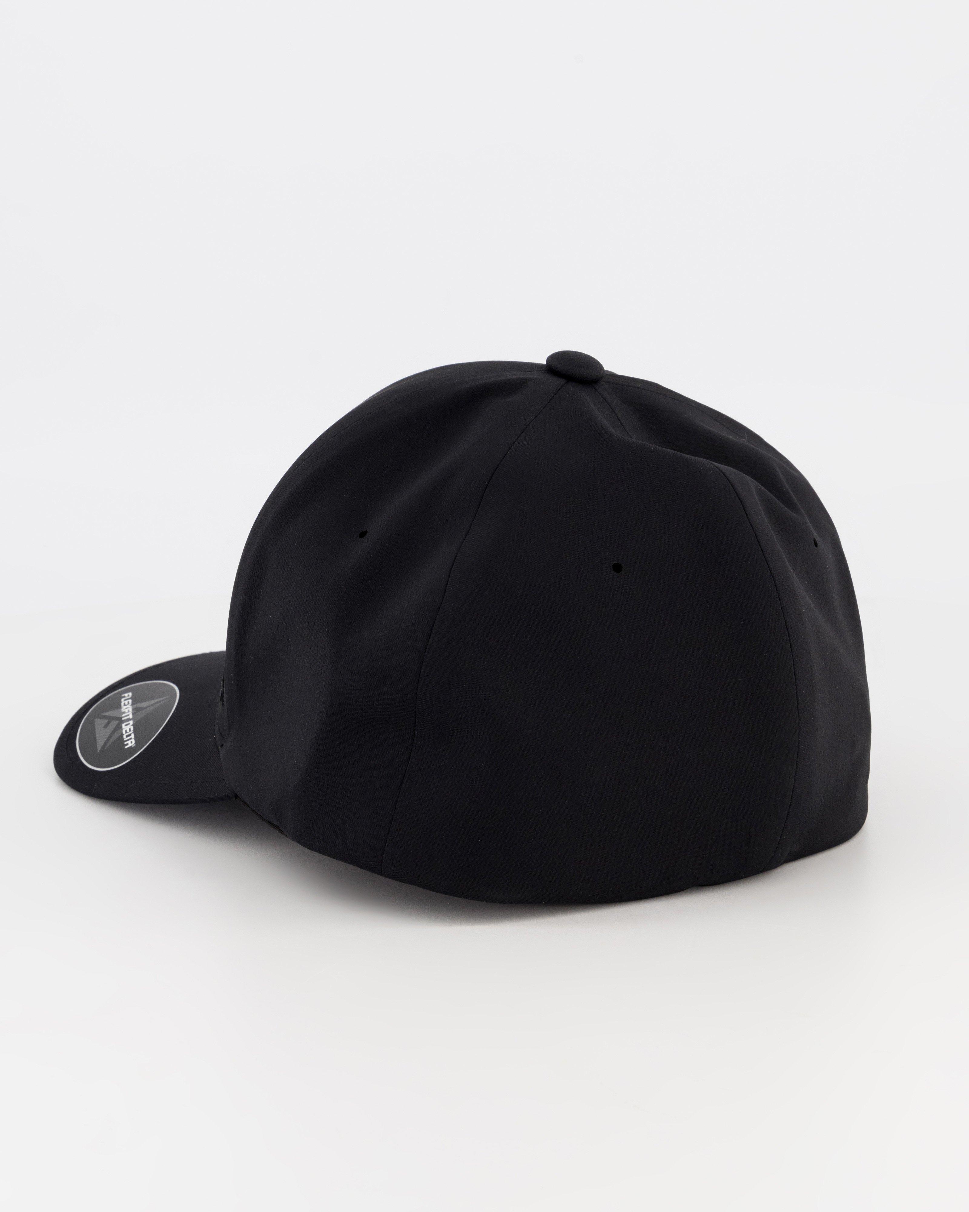 K-Way Flexfit Delta Peak Cap -  Black